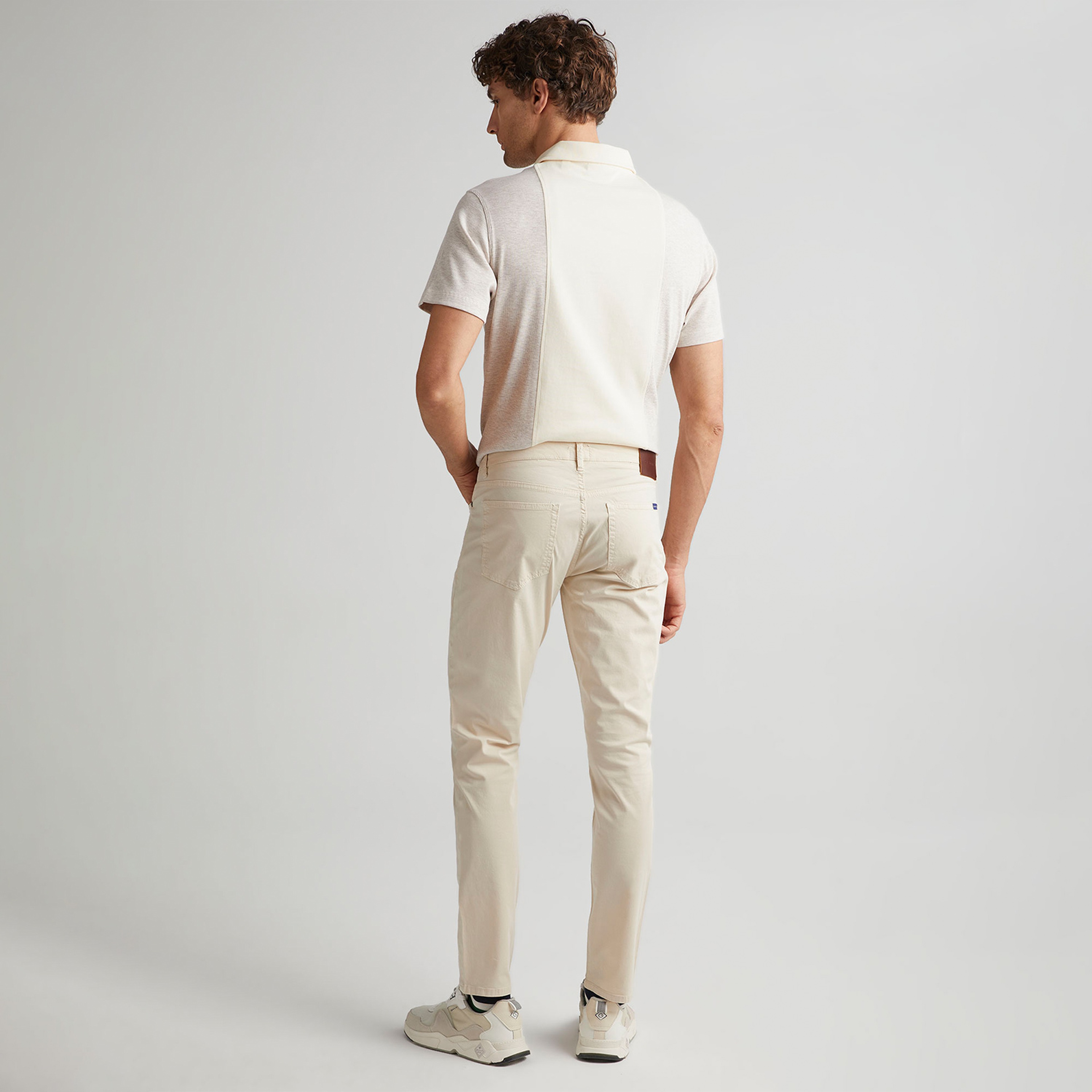 GANT Erkek Krem Extra Slim Fit Pantolon