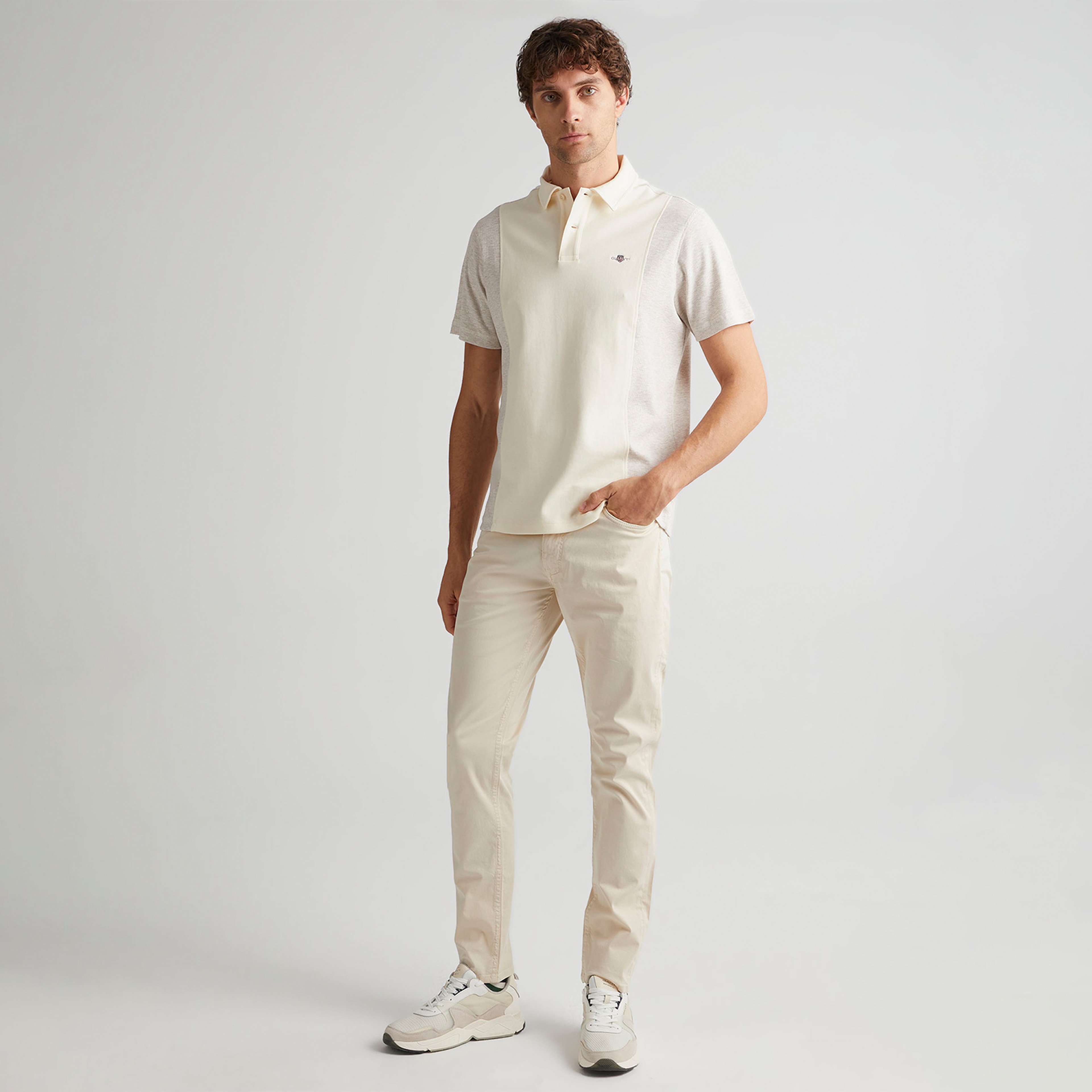 GANT Erkek Krem Extra Slim Fit Pantolon