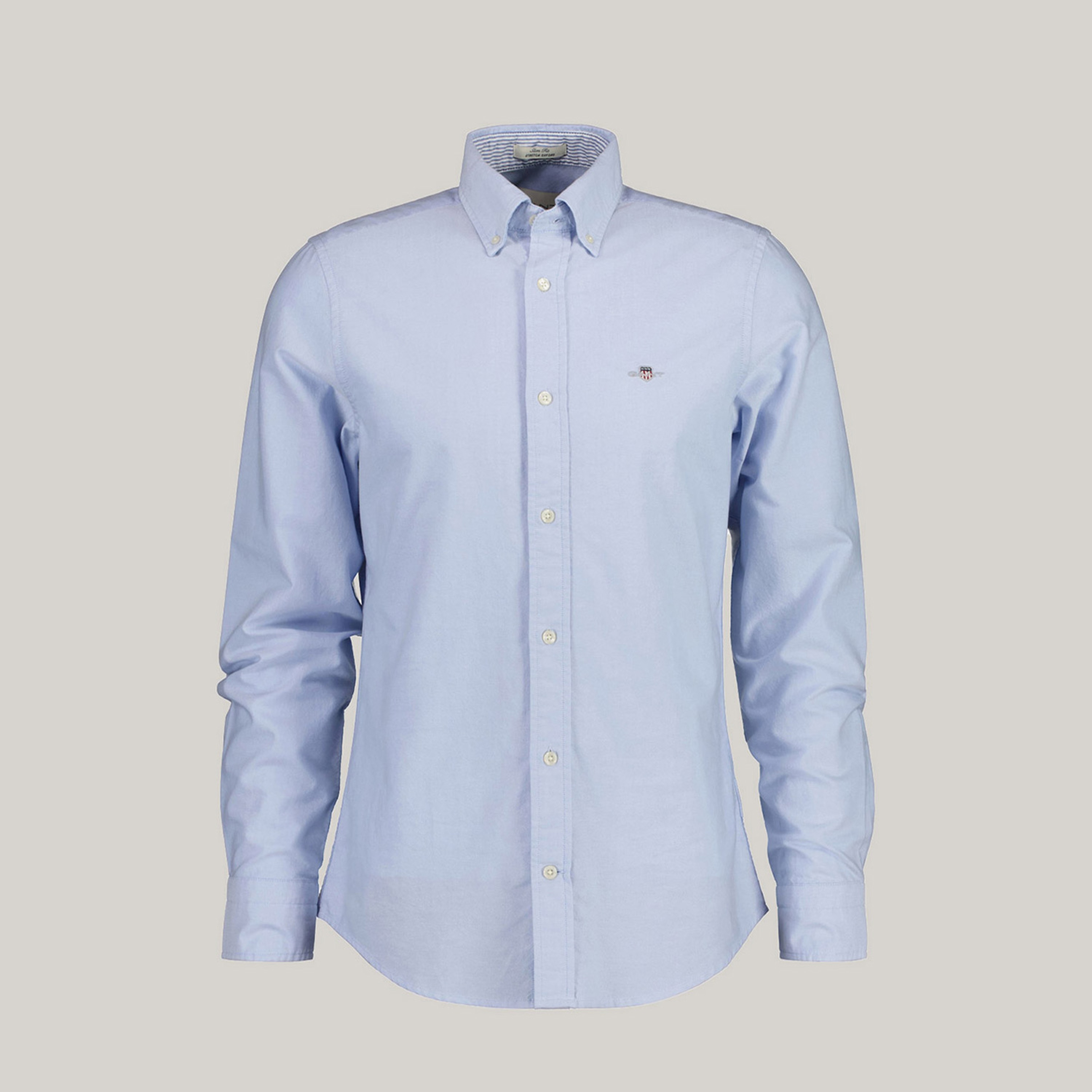 GANT Erkek Mavi Slim Fit Düğmeli Yaka Gömlek