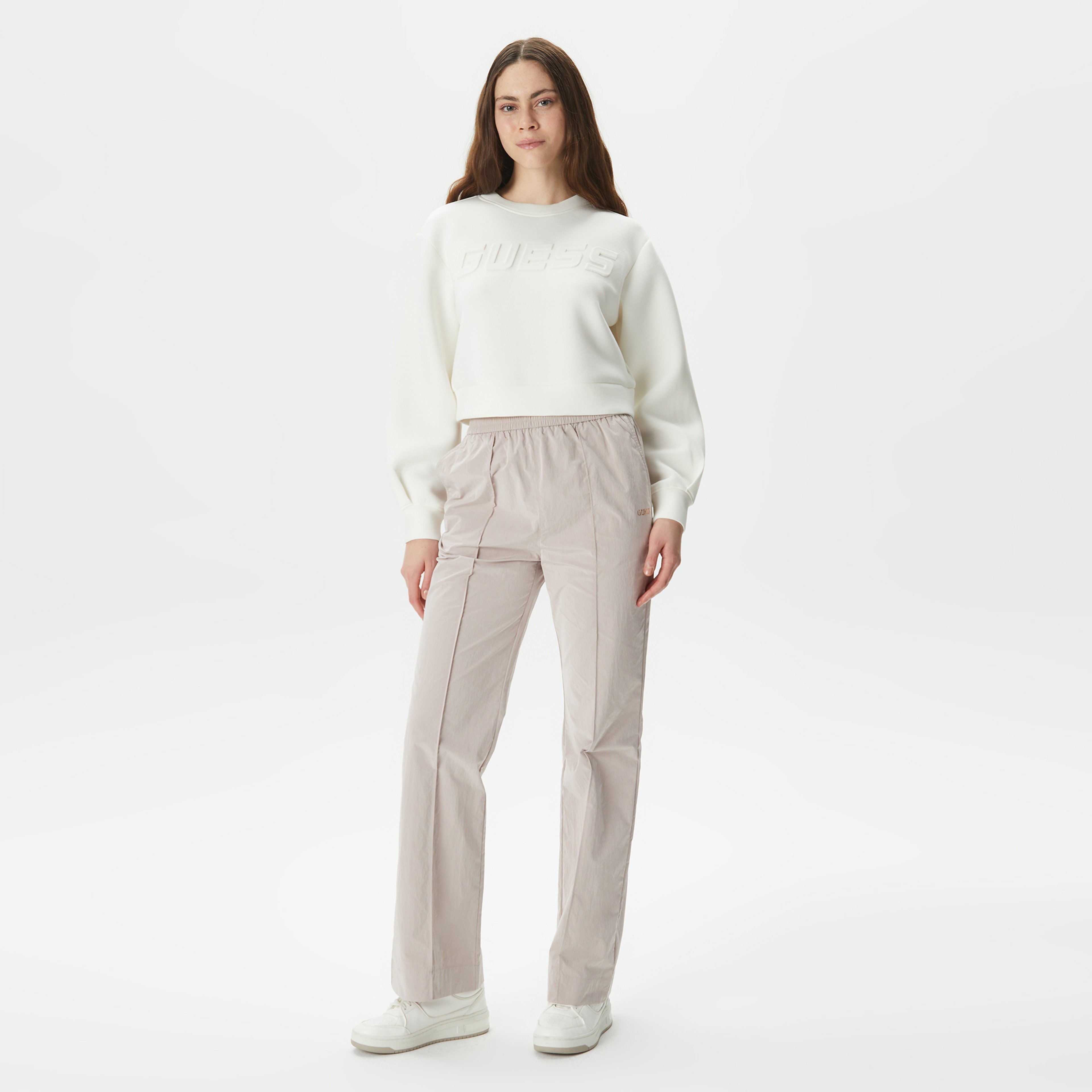 Guess Kadın Krem Sweatshirt