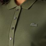 Kadın Slim Fit Haki Polo