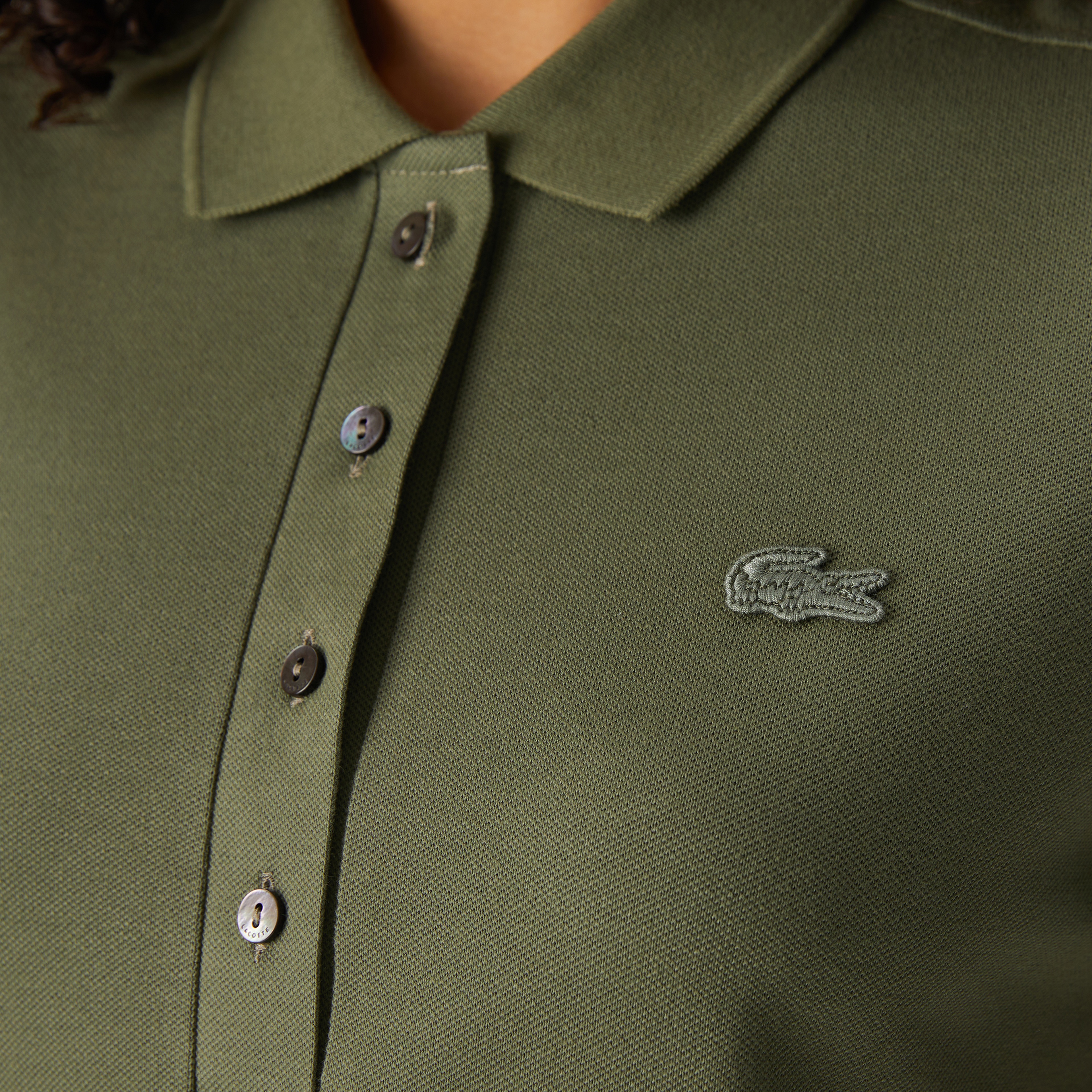 Kadın Slim Fit Haki Polo