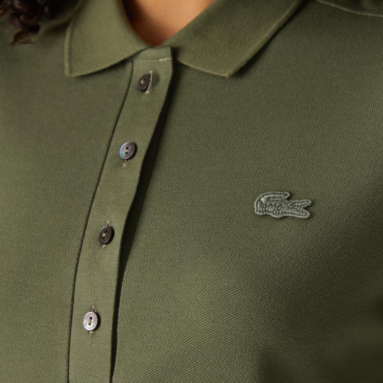 Kadın Slim Fit Haki Polo