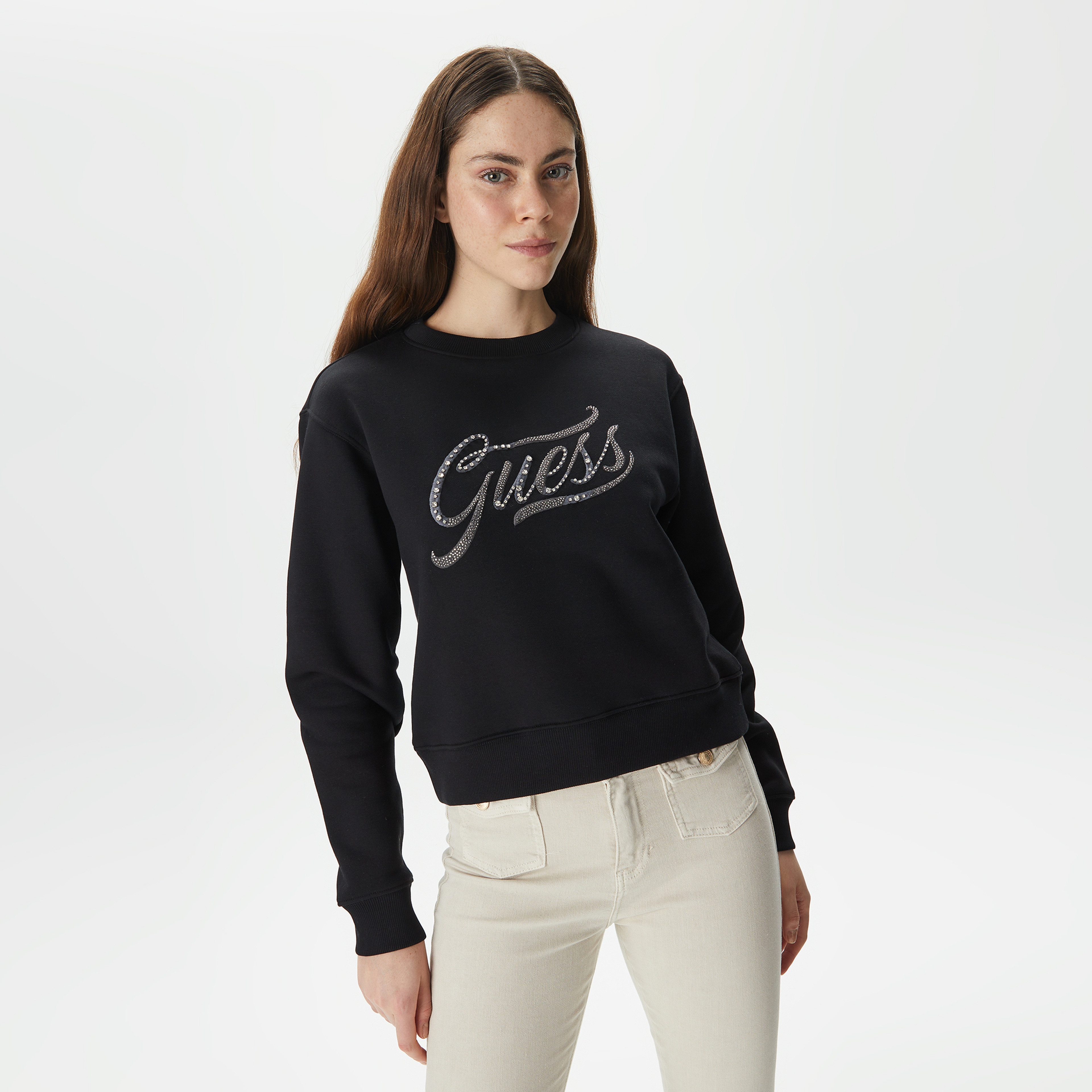 Guess Kadın Siyah Sweatshirt
