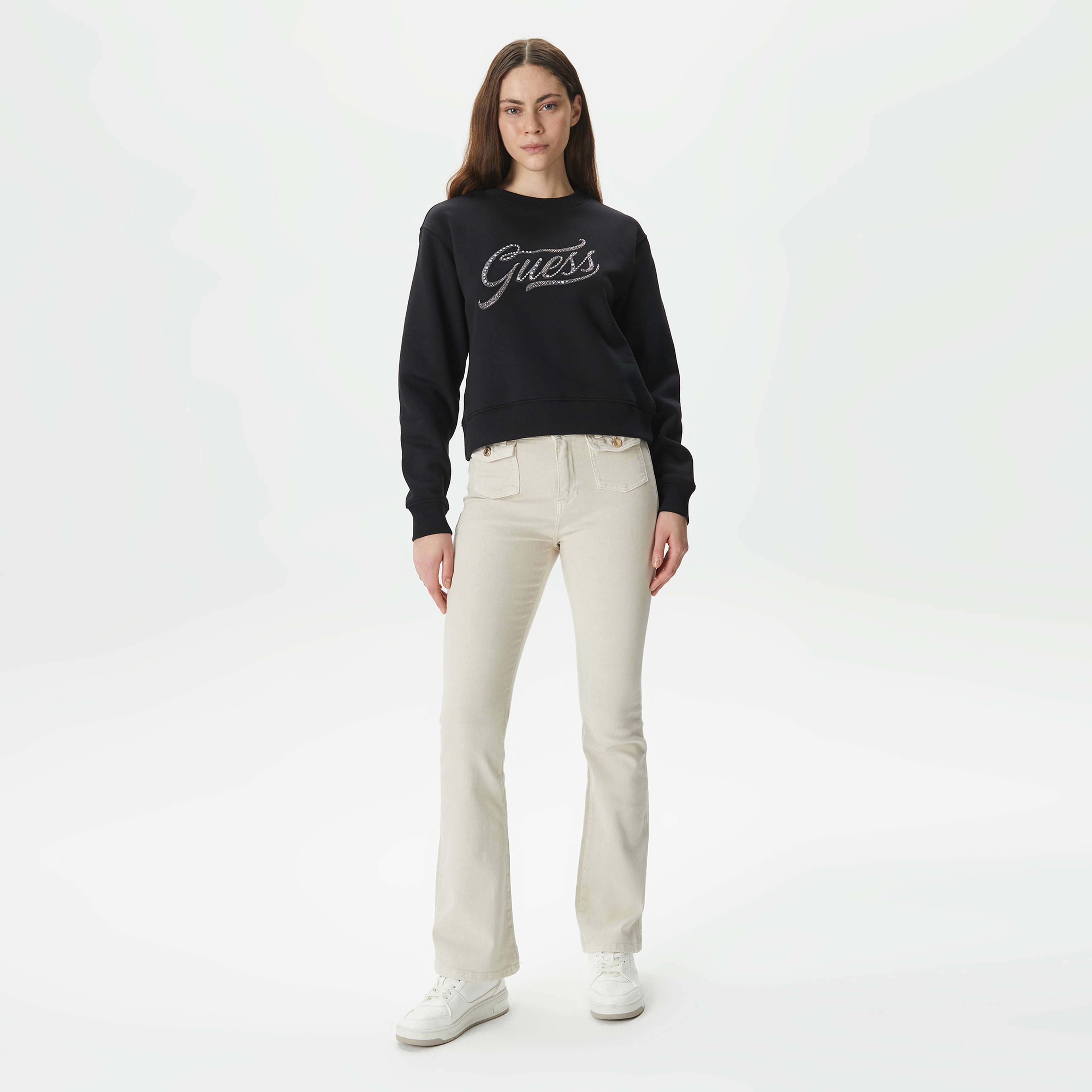 Guess Kadın Siyah Sweatshirt