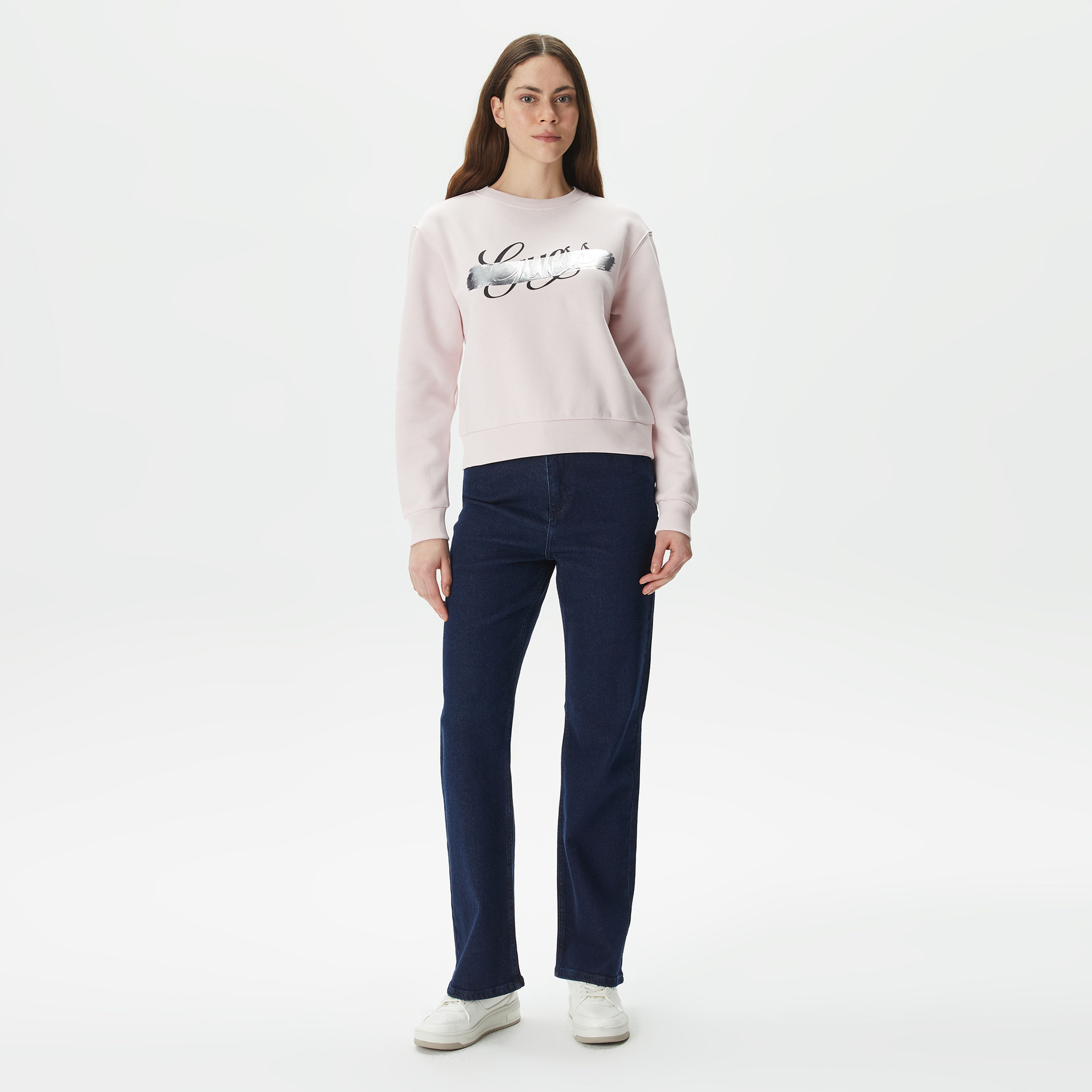 Guess Kadın Pembe Sweatshirt
