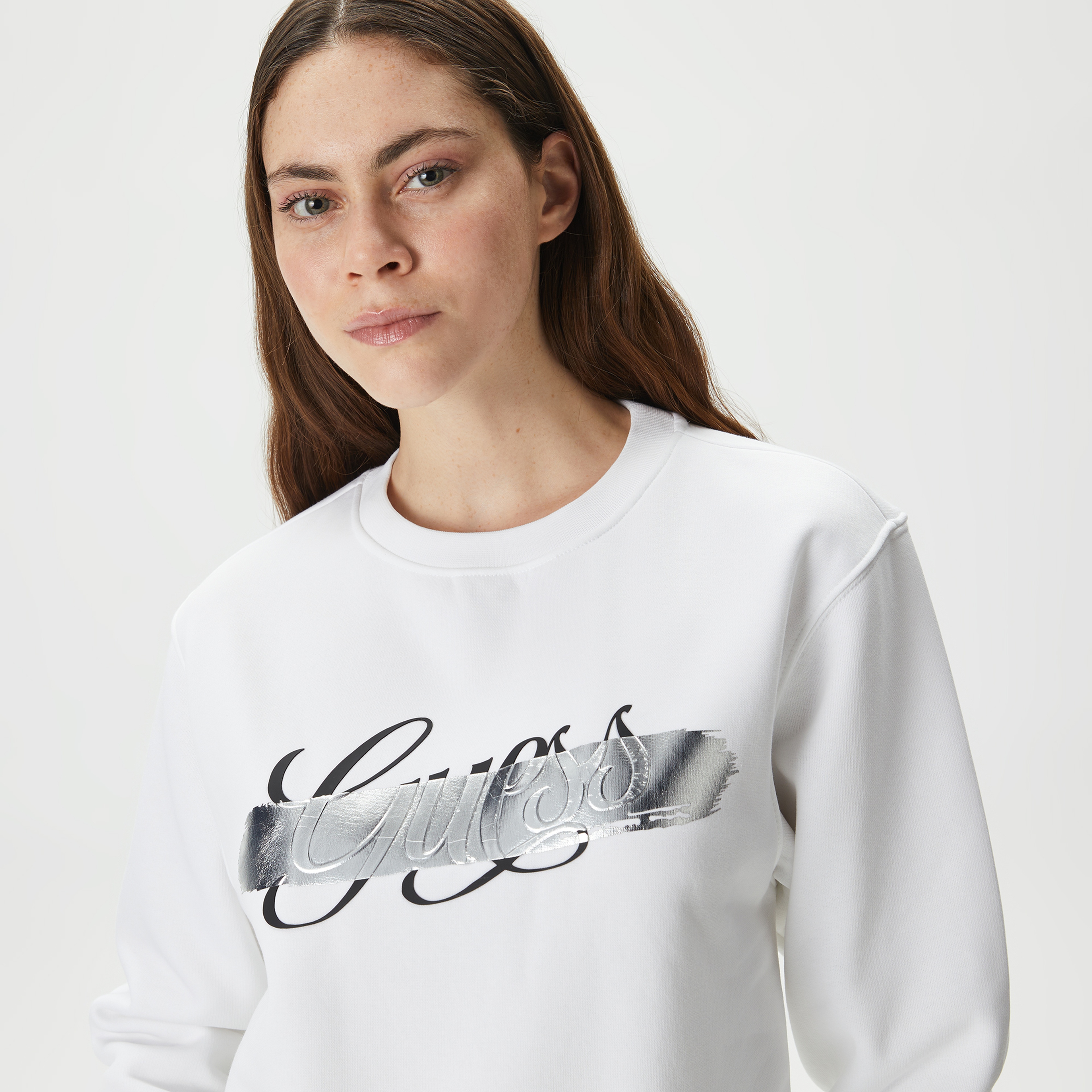 Guess Kadın Beyaz Sweatshirt