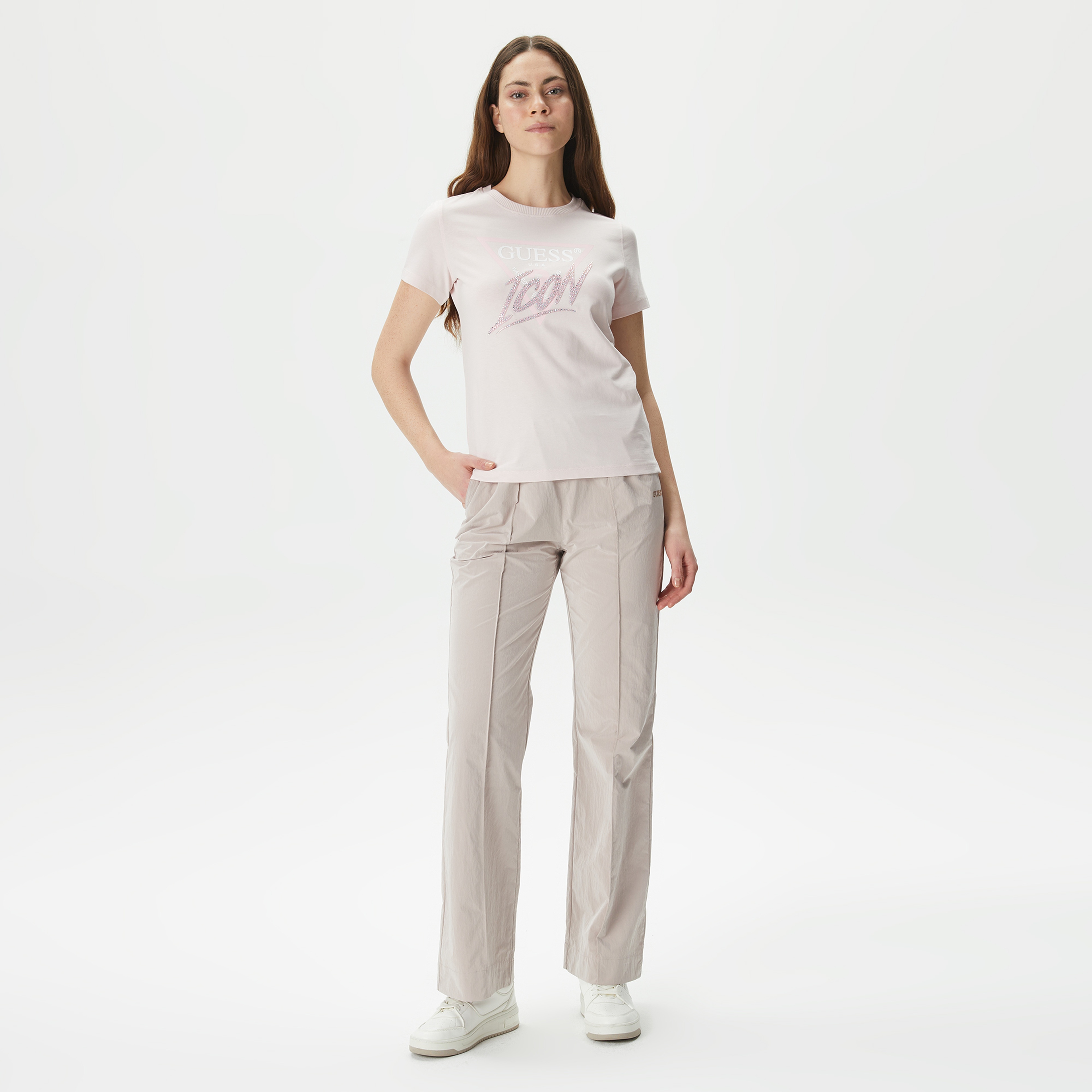 Guess Kadın Pembe Tshirt