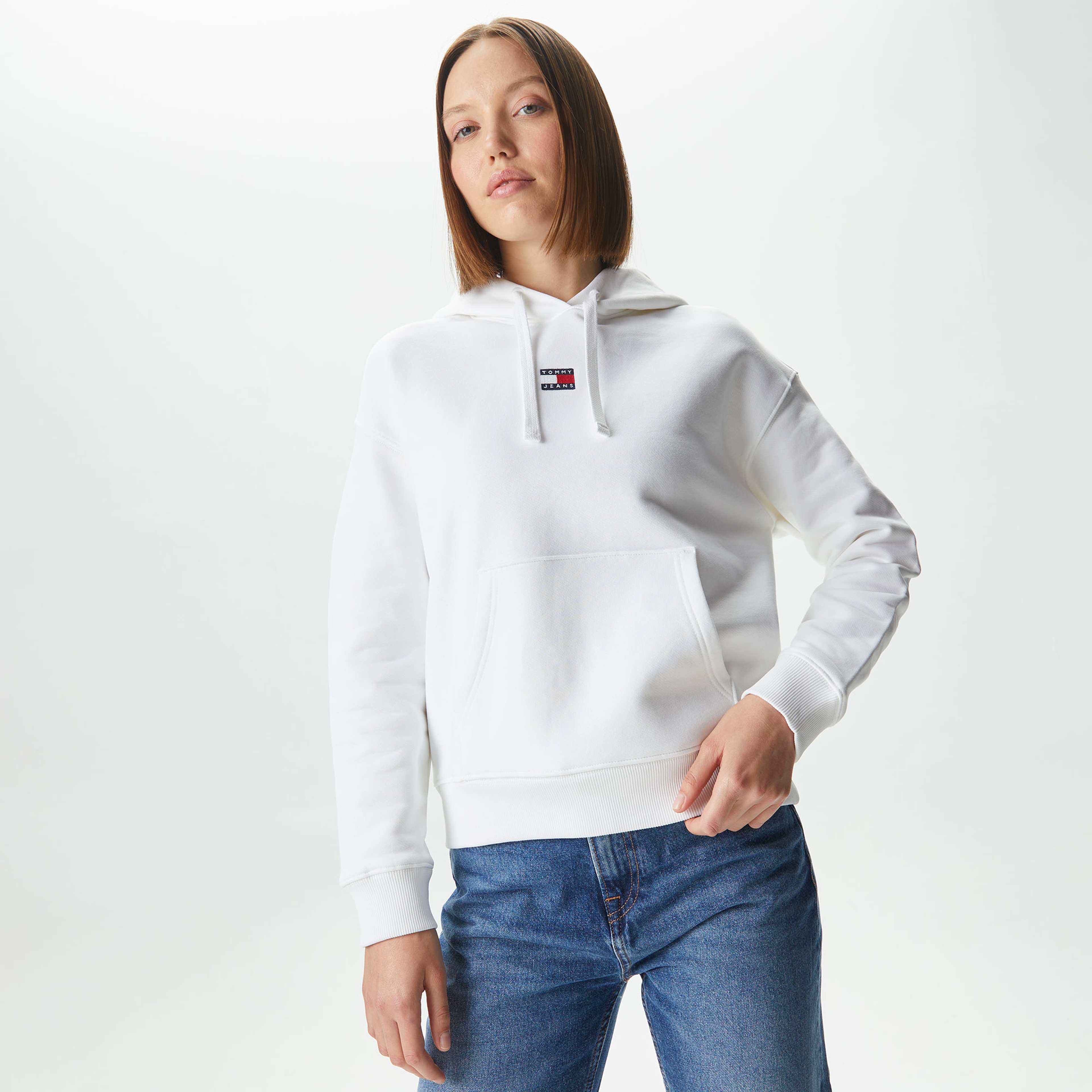 Tommy Hilfiger Kadın Beyaz Sweatshirt