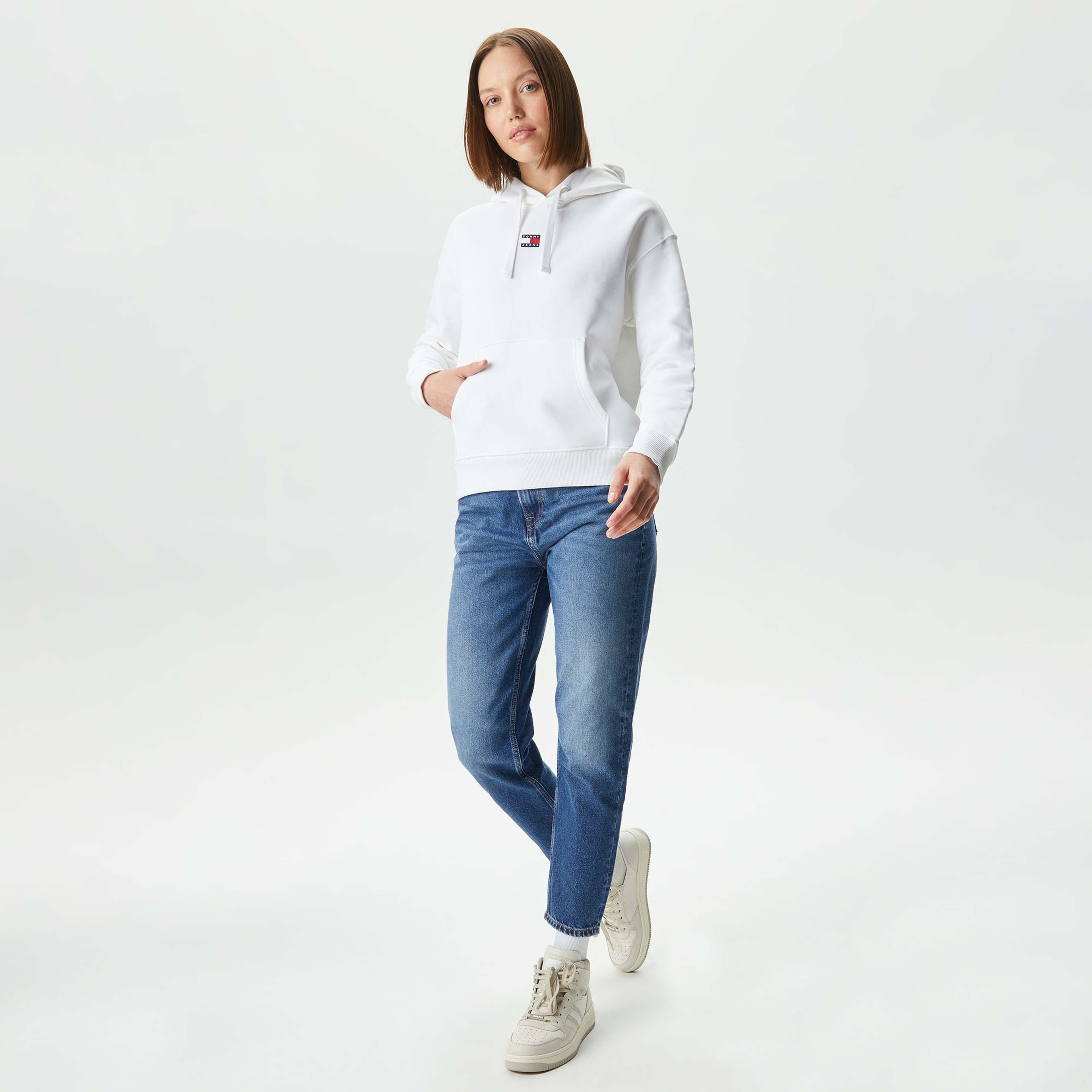 Tommy Hilfiger Kadın Beyaz Sweatshirt
