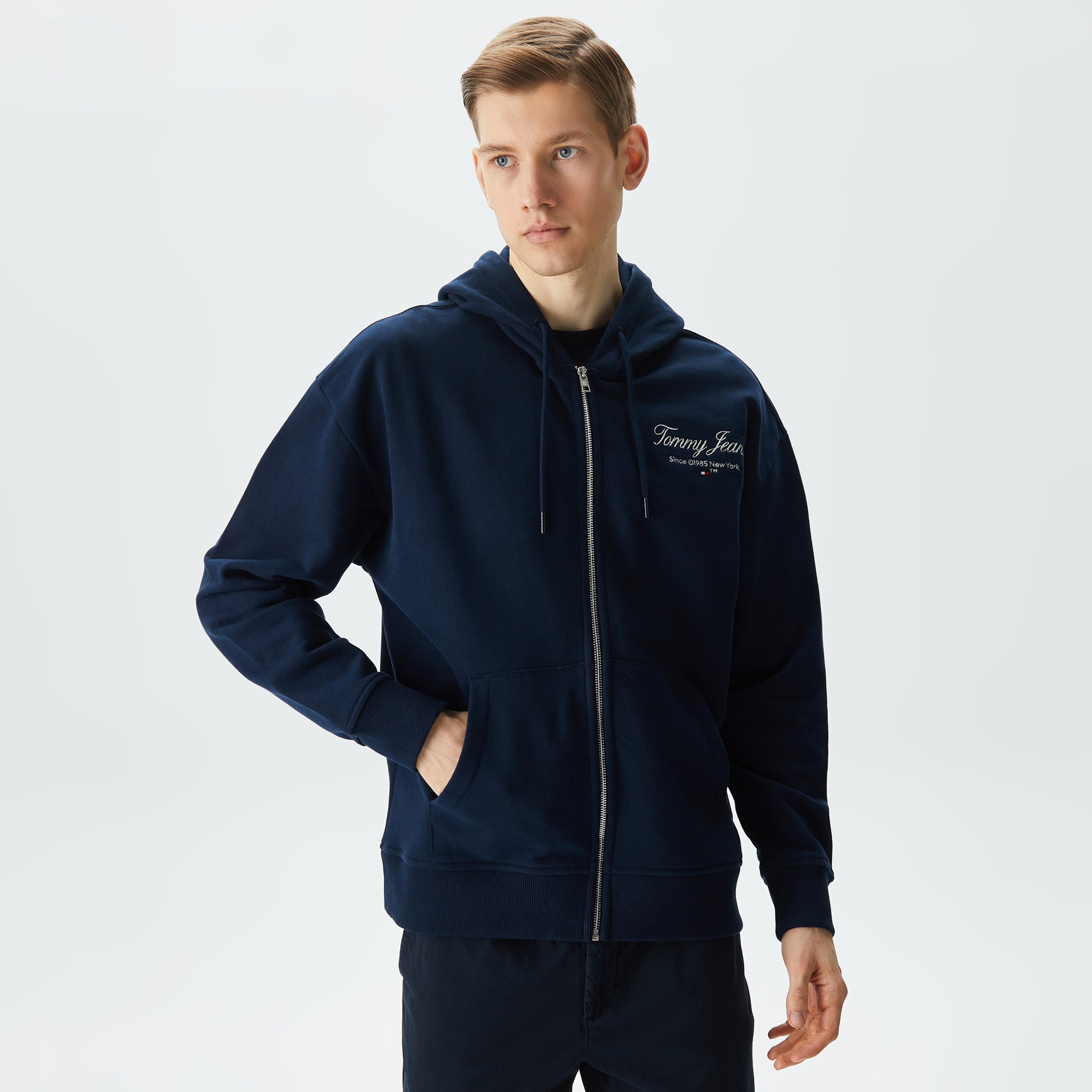 Tommy Hilfiger Erkek Mavi Sweatshirt