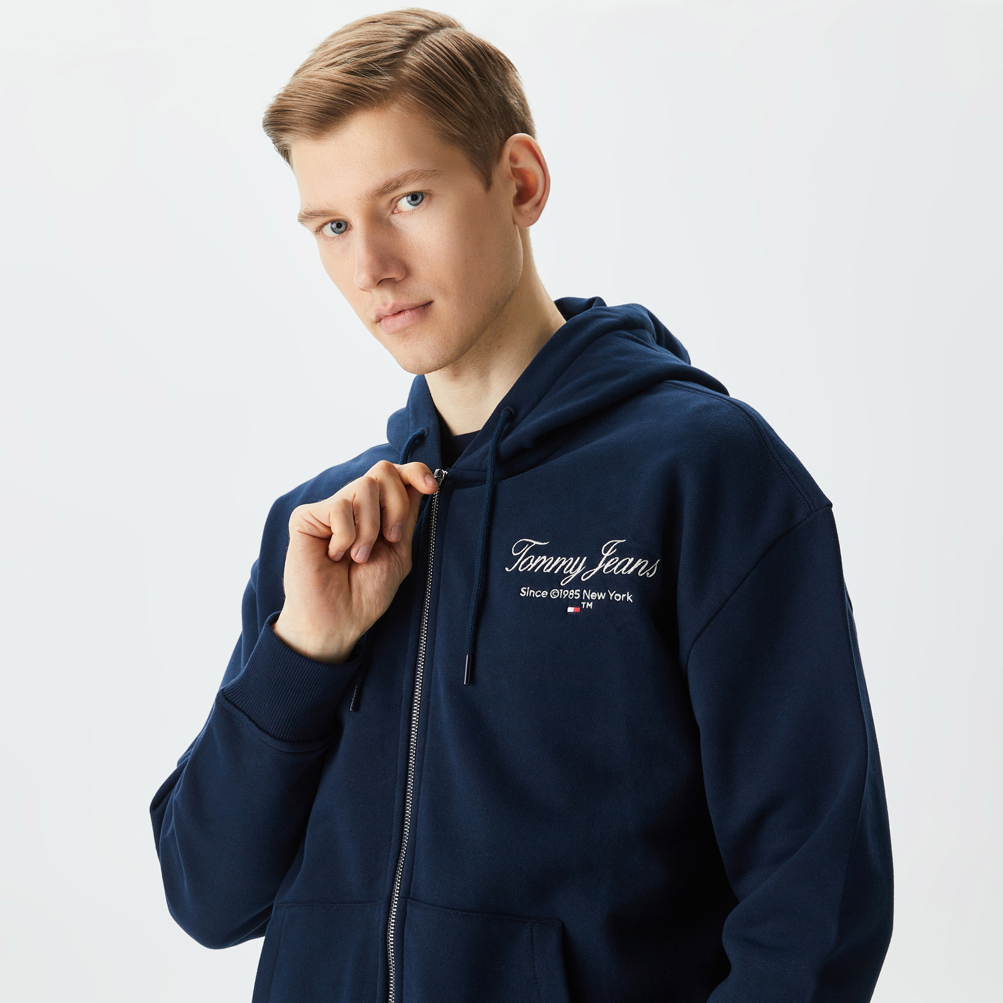 Tommy Hilfiger Erkek Mavi Sweatshirt