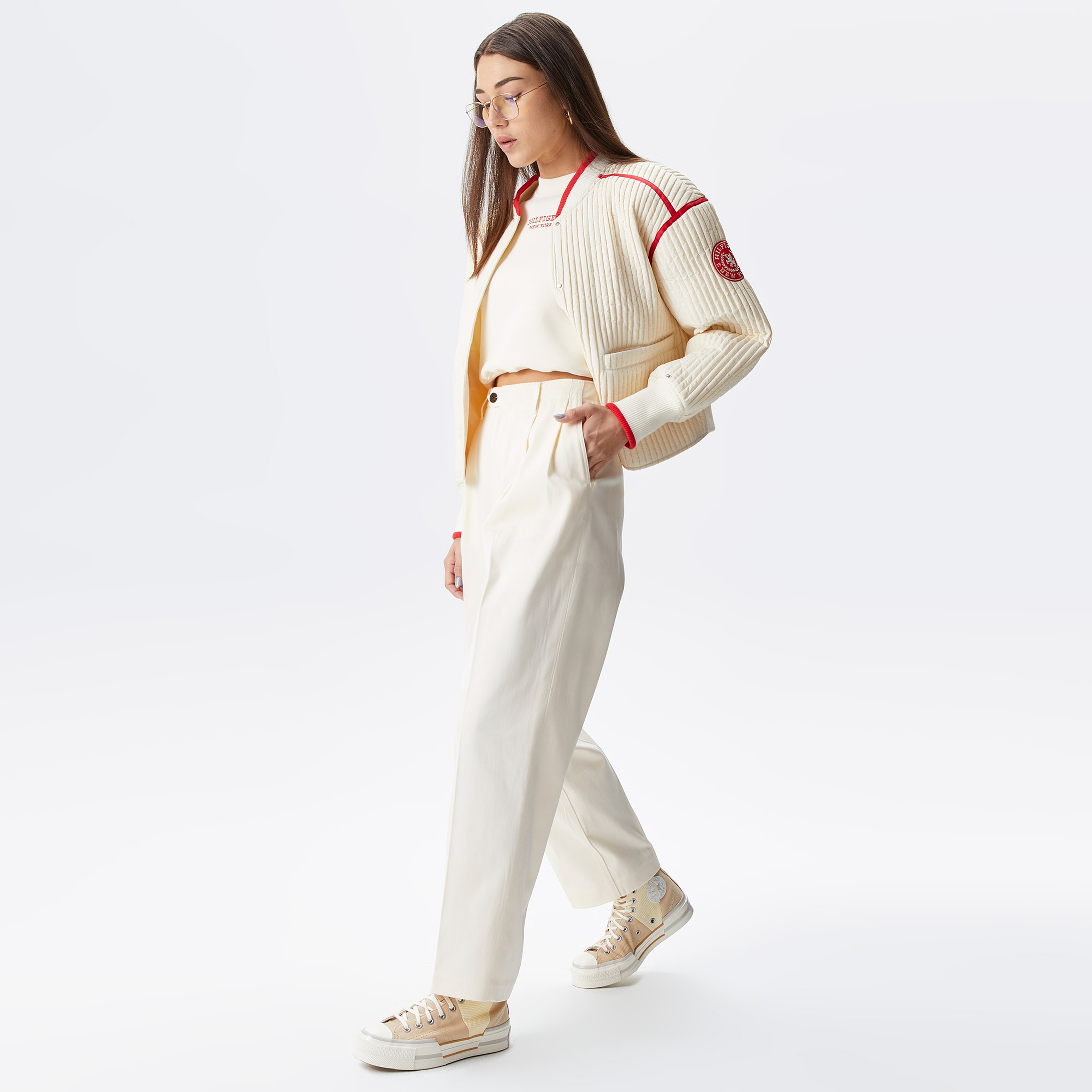 Tommy Hilfiger Kadın Bej Pantolon