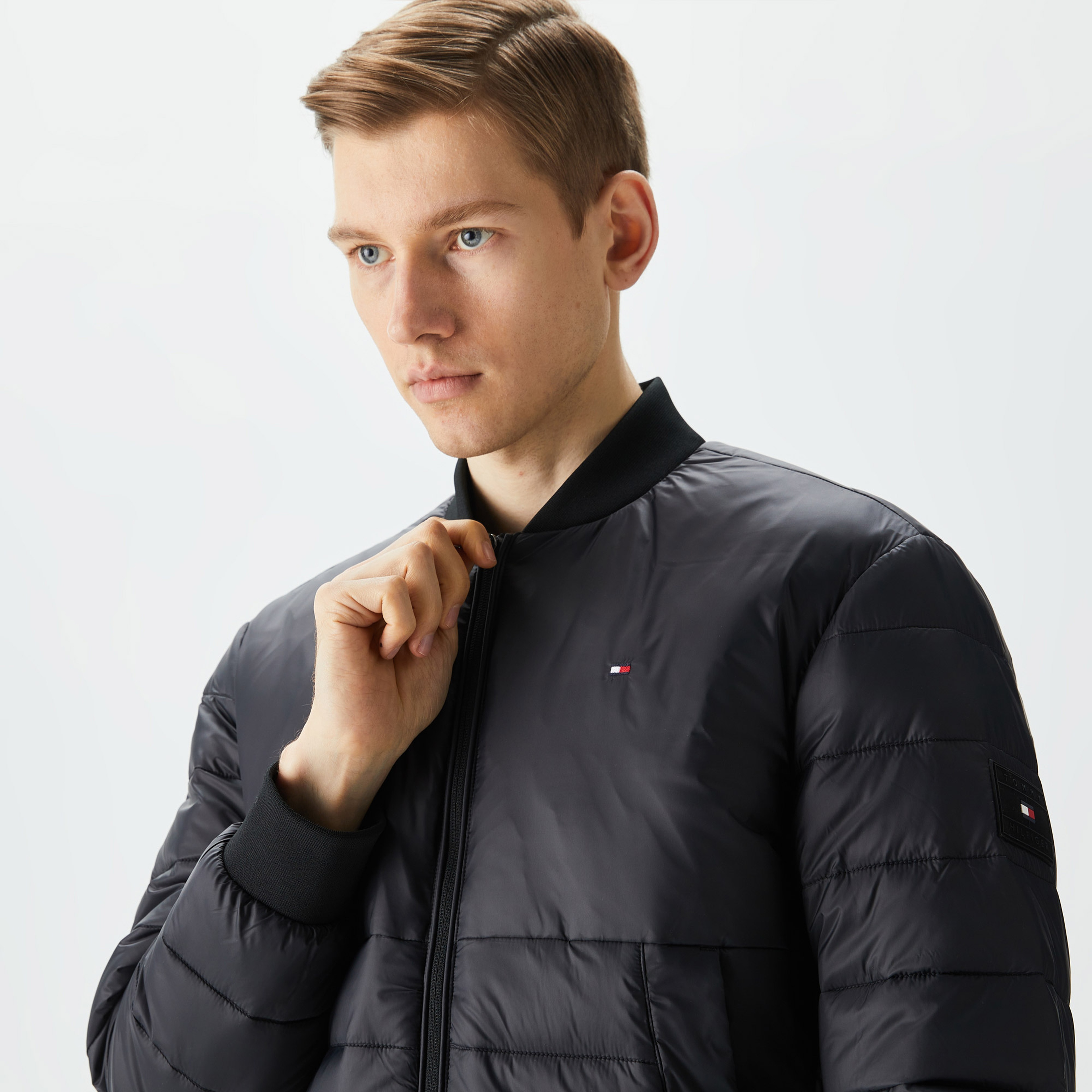 Tommy Hilfiger Erkek Siyah Mont