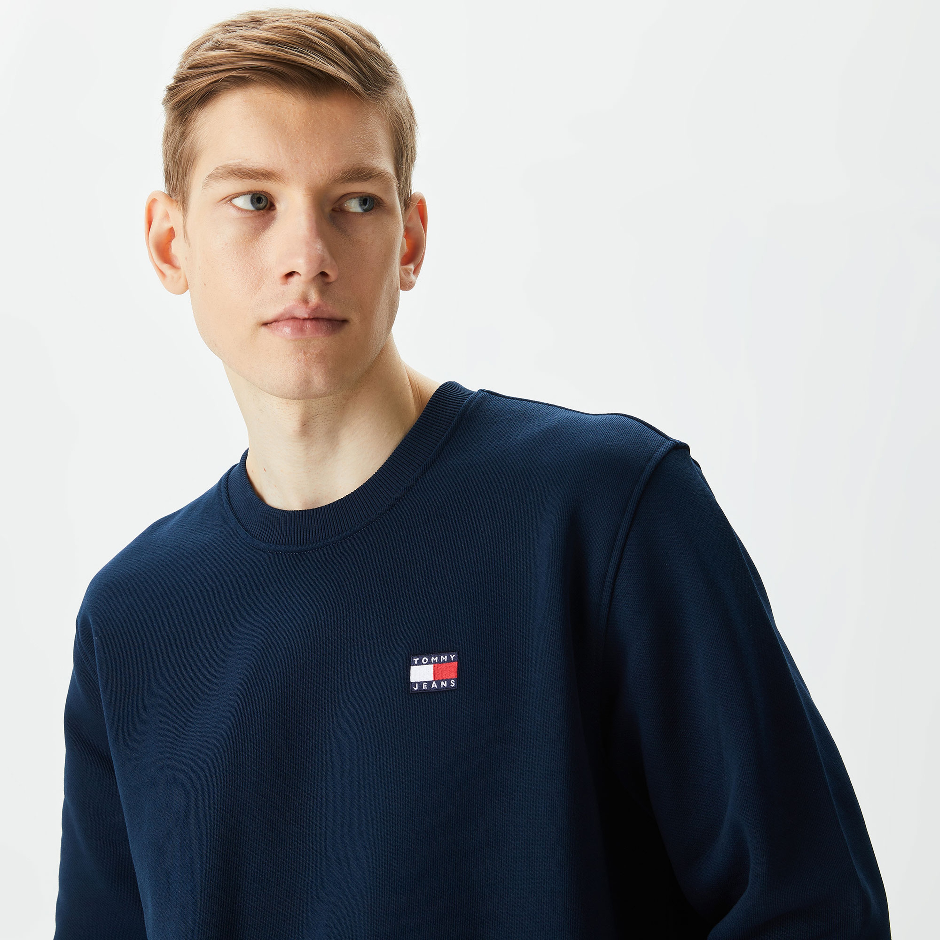 Tommy Hilfiger Erkek Mavi Sweatshirt