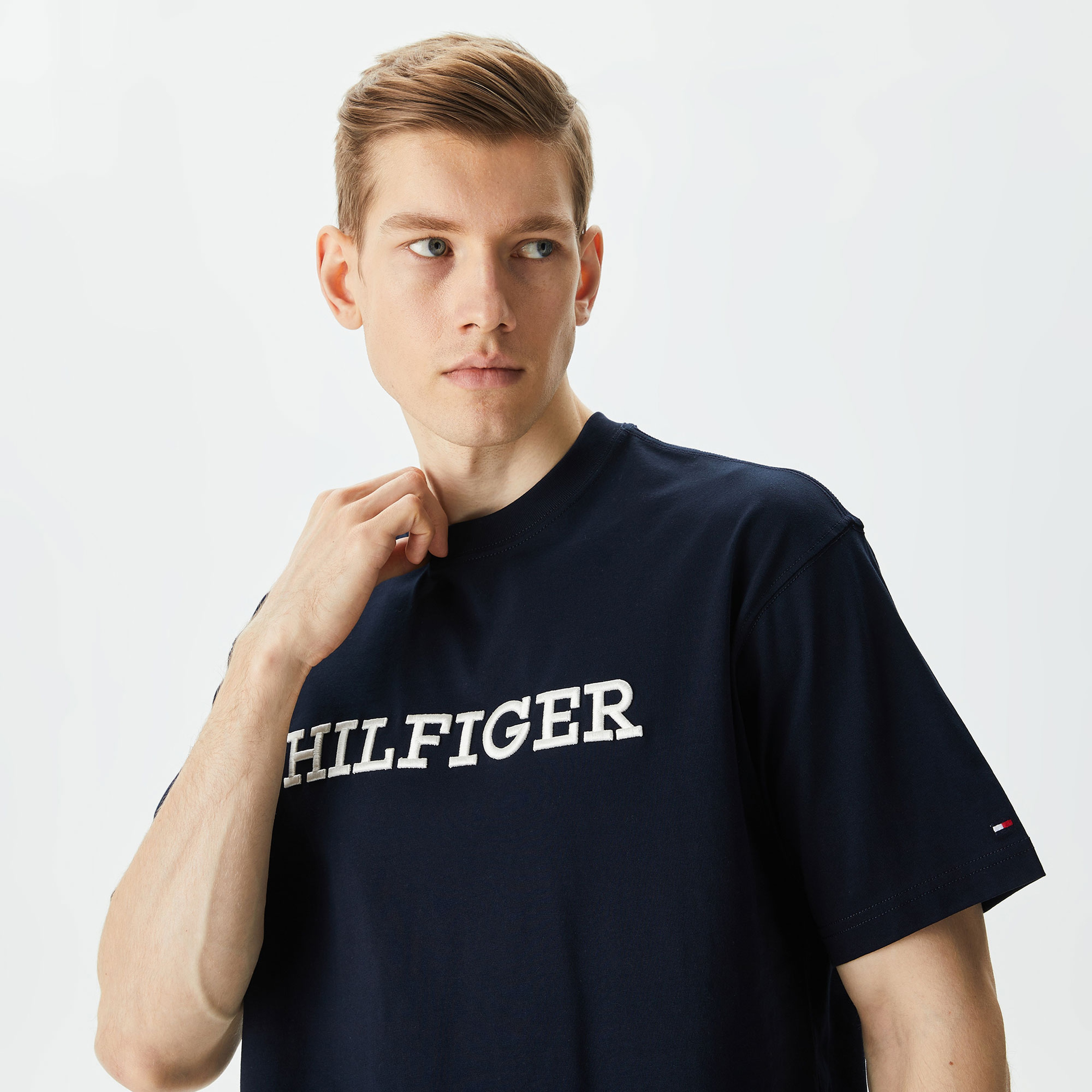 Tommy Hilfiger Erkek Mavi Tshirt