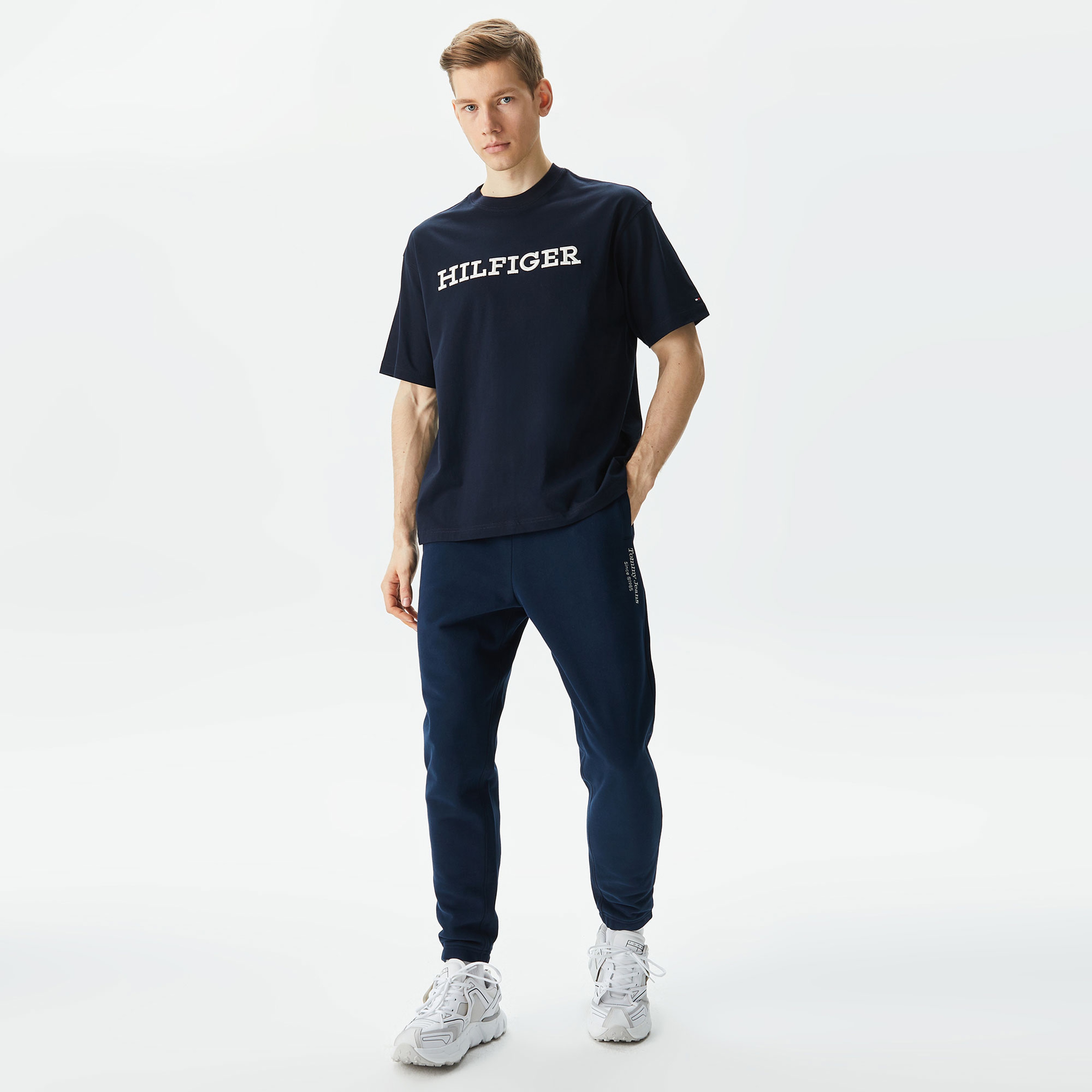 Tommy Hilfiger Erkek Mavi Tshirt