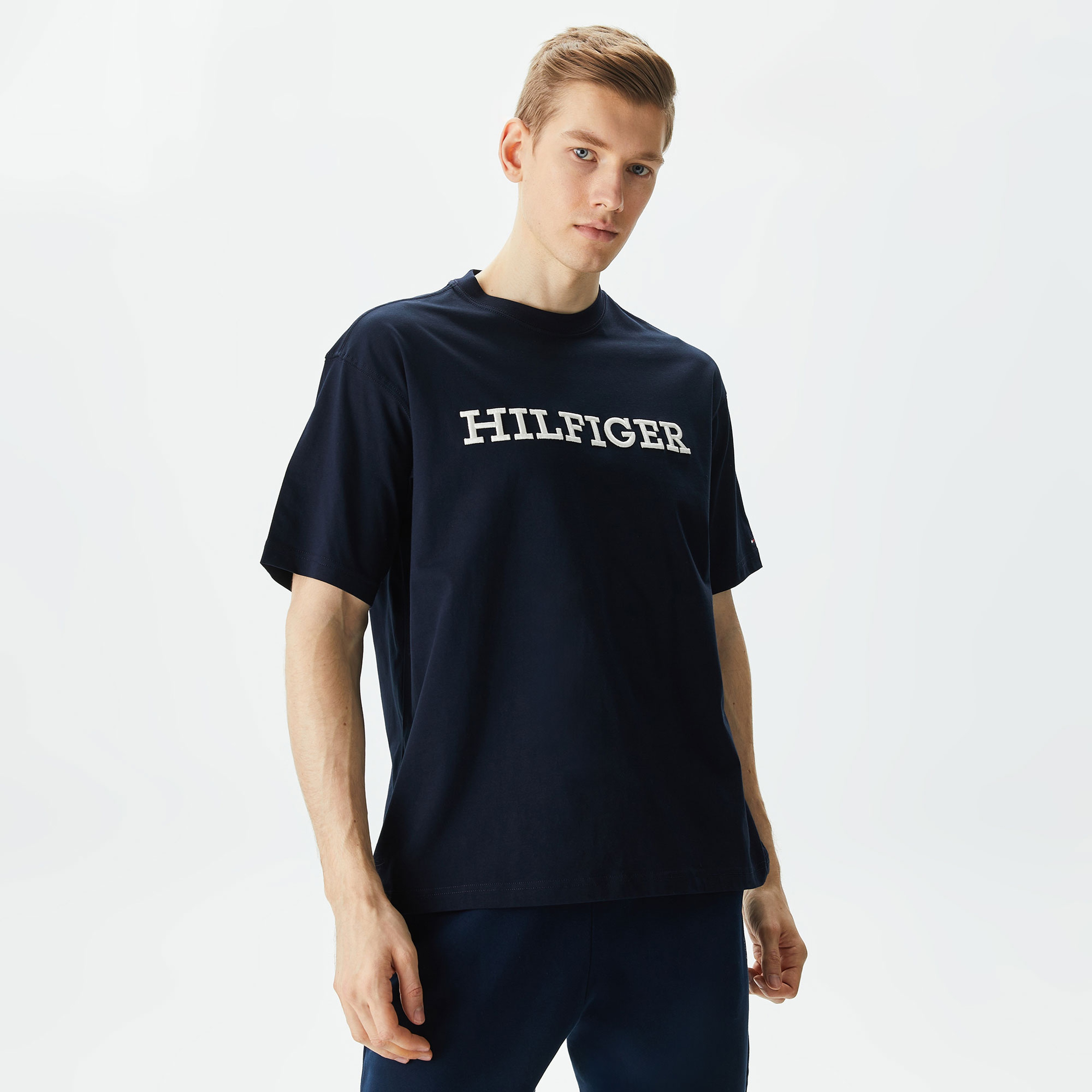 Tommy Hilfiger Erkek Mavi Tshirt