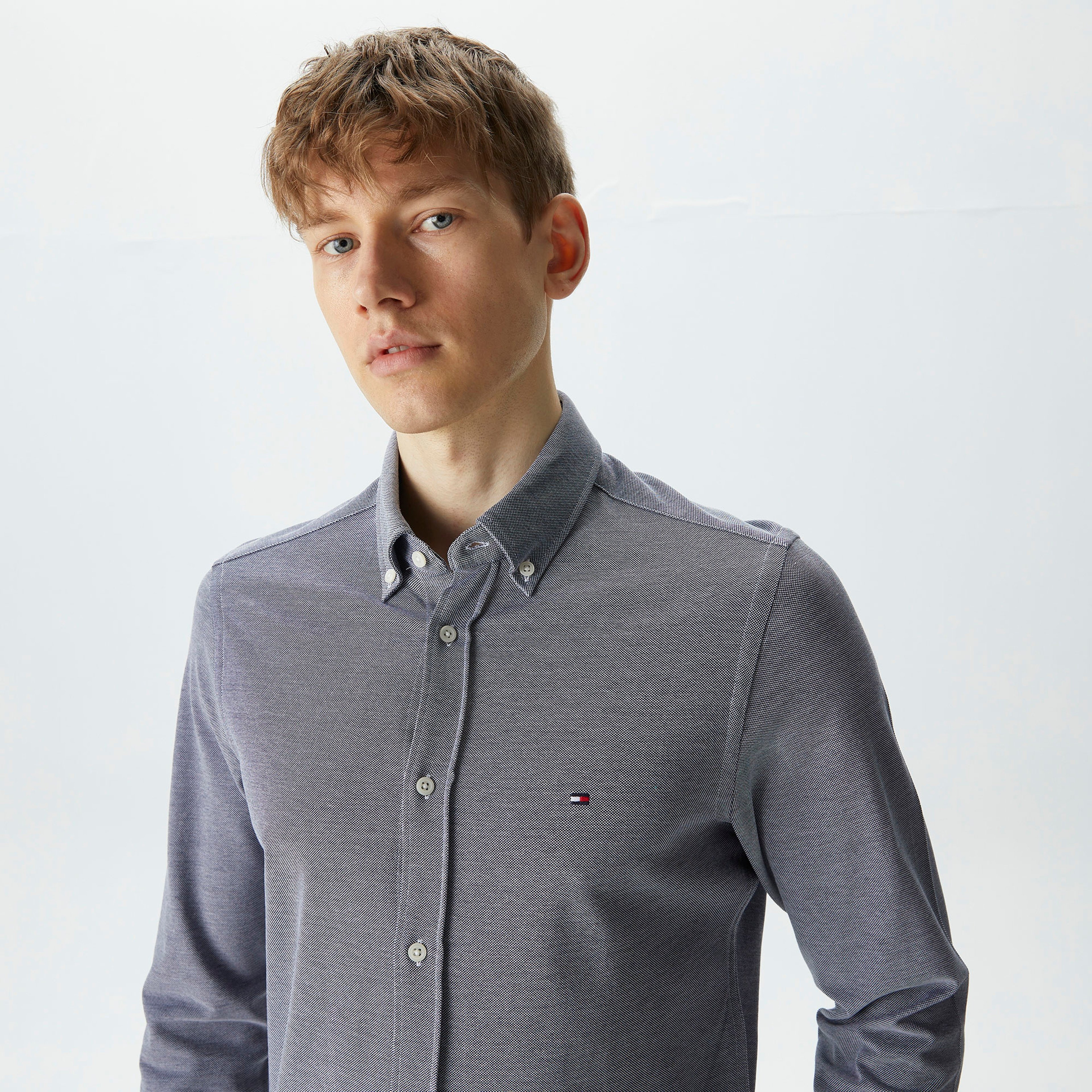 Tommy Hilfiger Erkek Mavi Gömlek