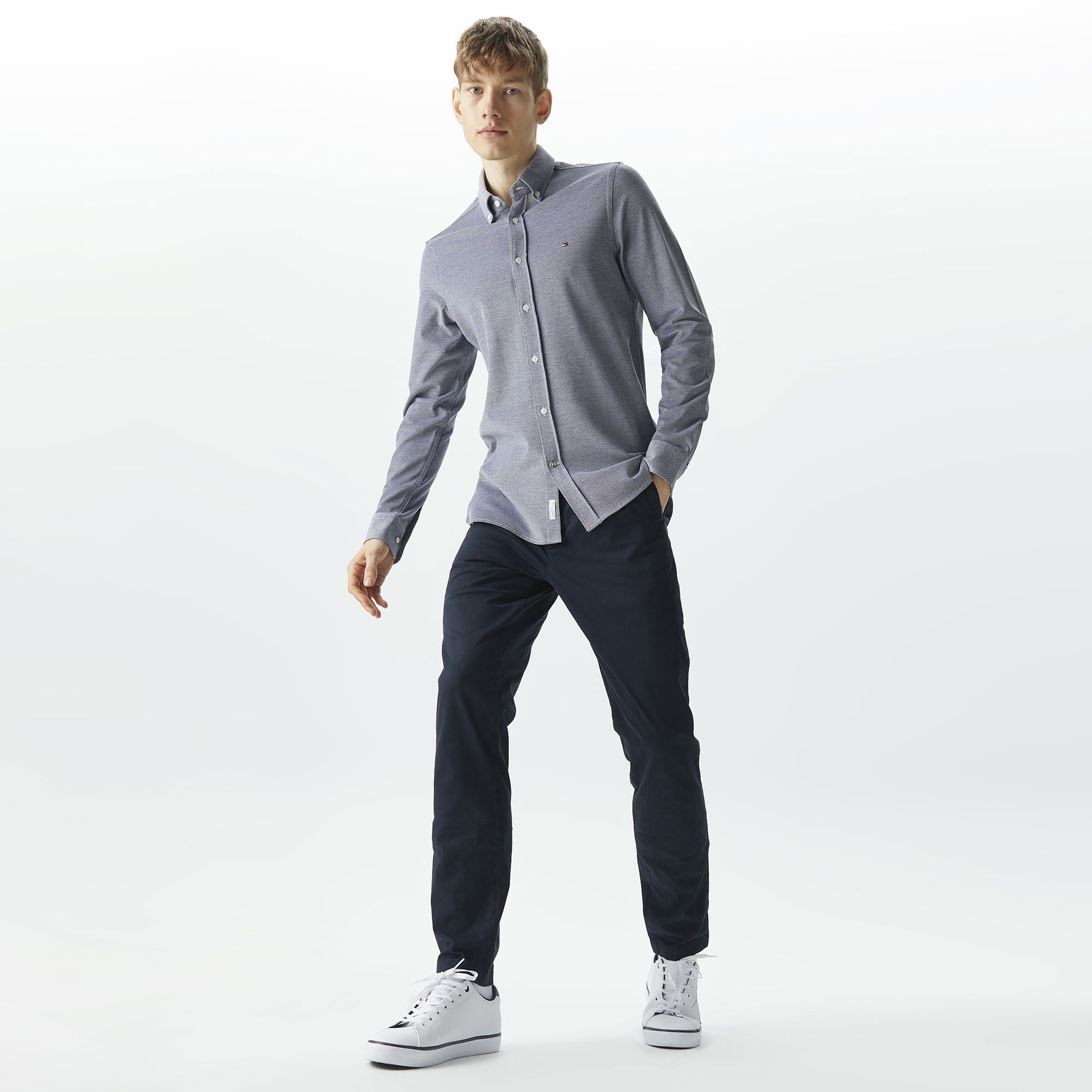 Tommy Hilfiger Erkek Mavi Gömlek