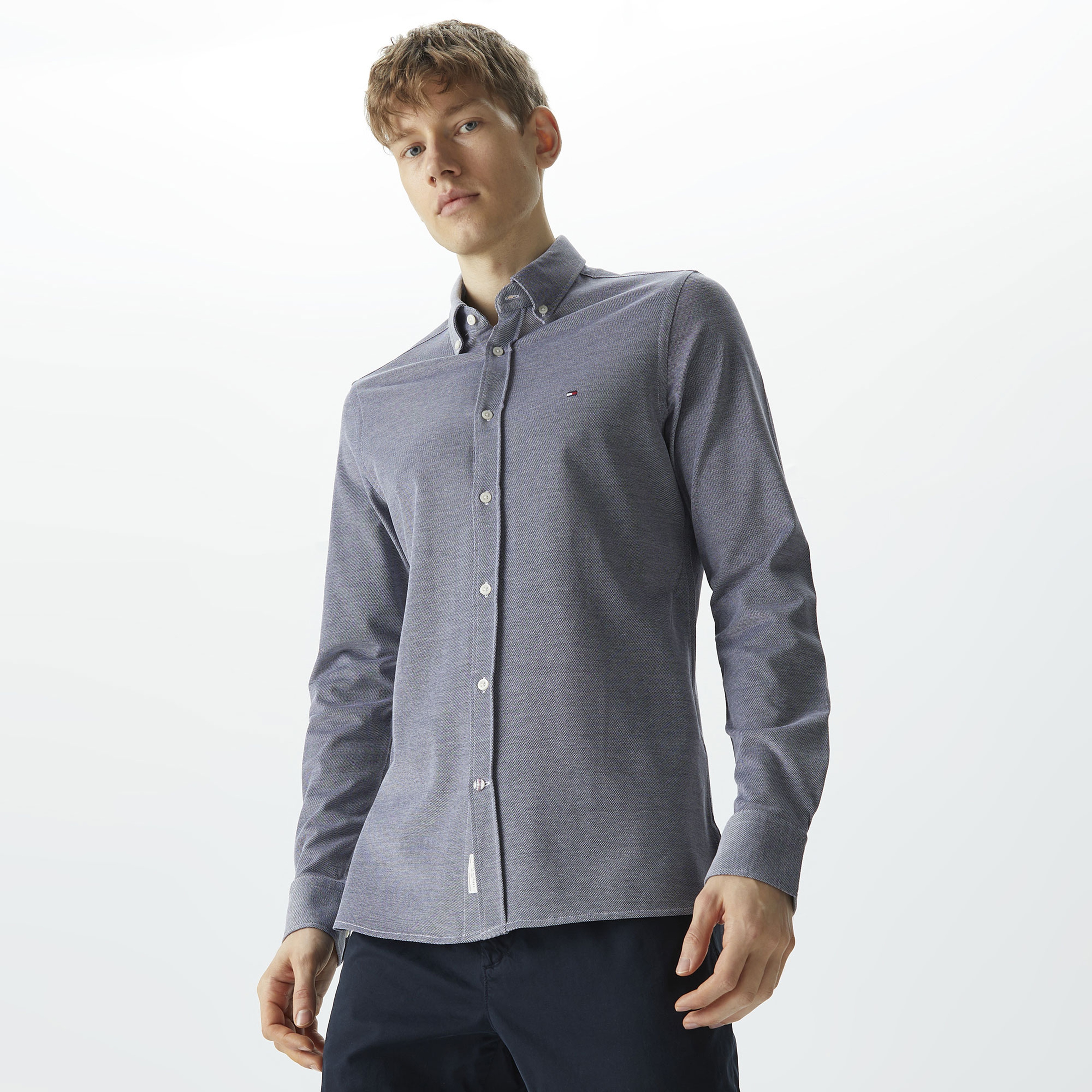 Tommy Hilfiger Erkek Mavi Gömlek