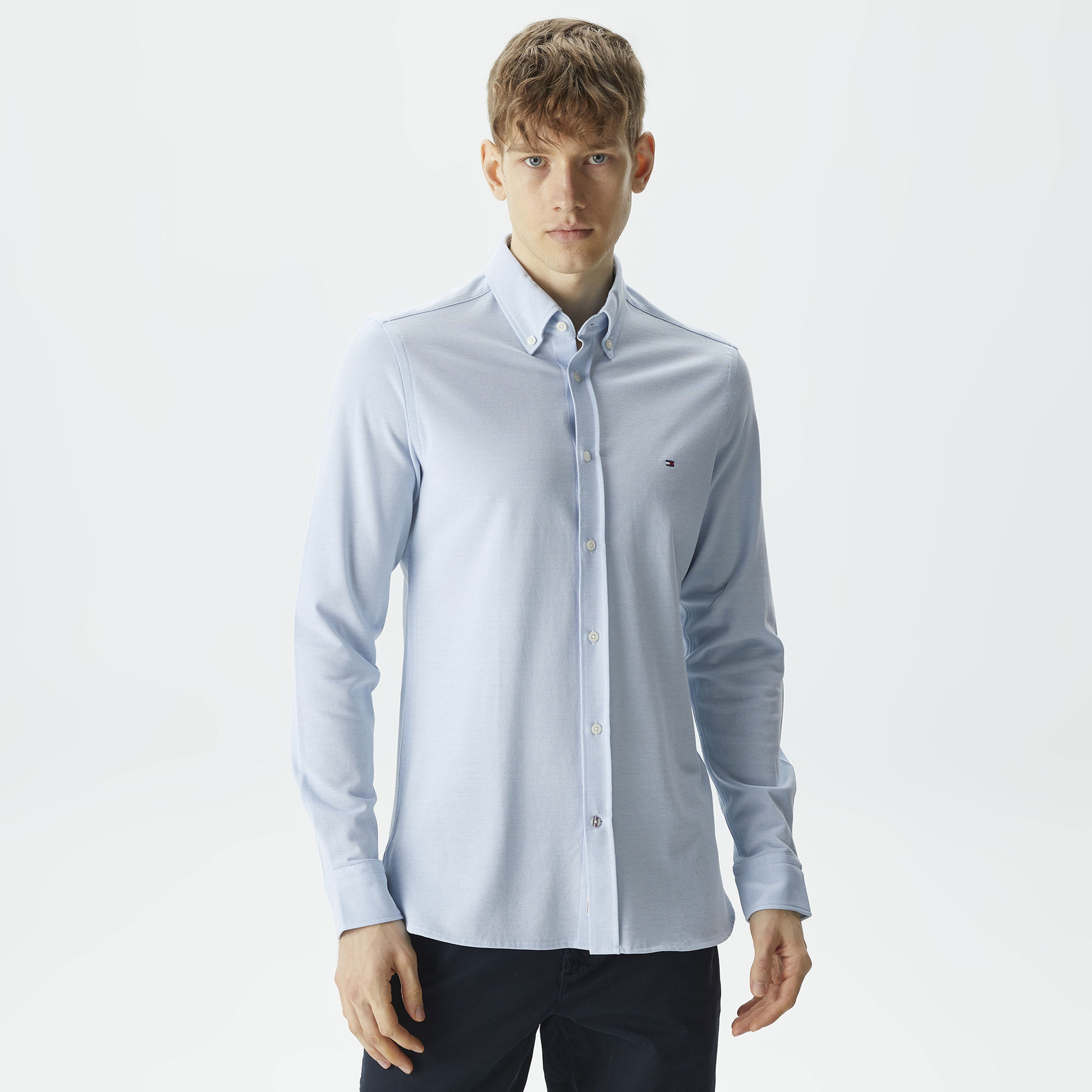 Tommy Hilfiger Erkek Mavi Gömlek