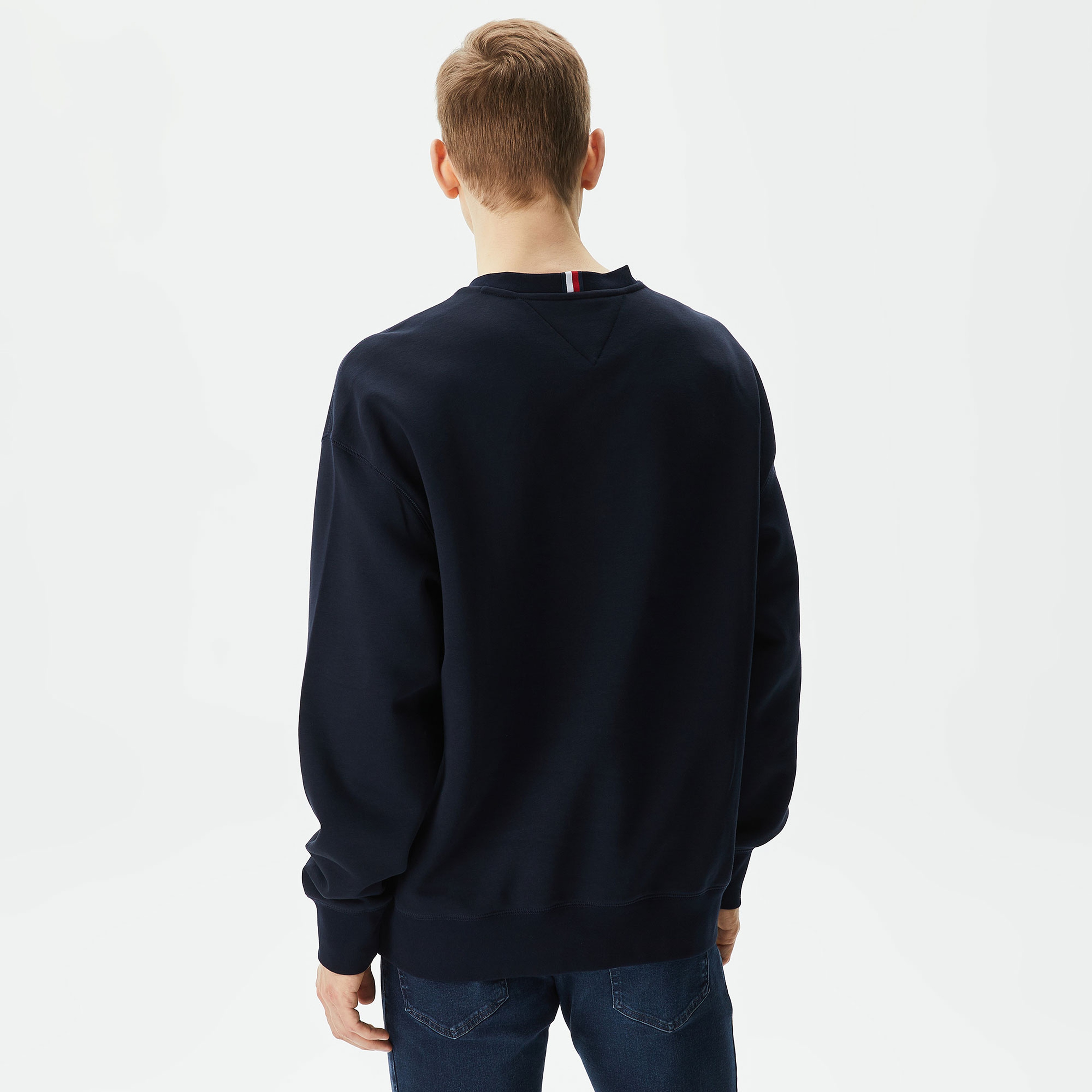 Tommy Hilfiger Erkek Mavi Sweatshirt