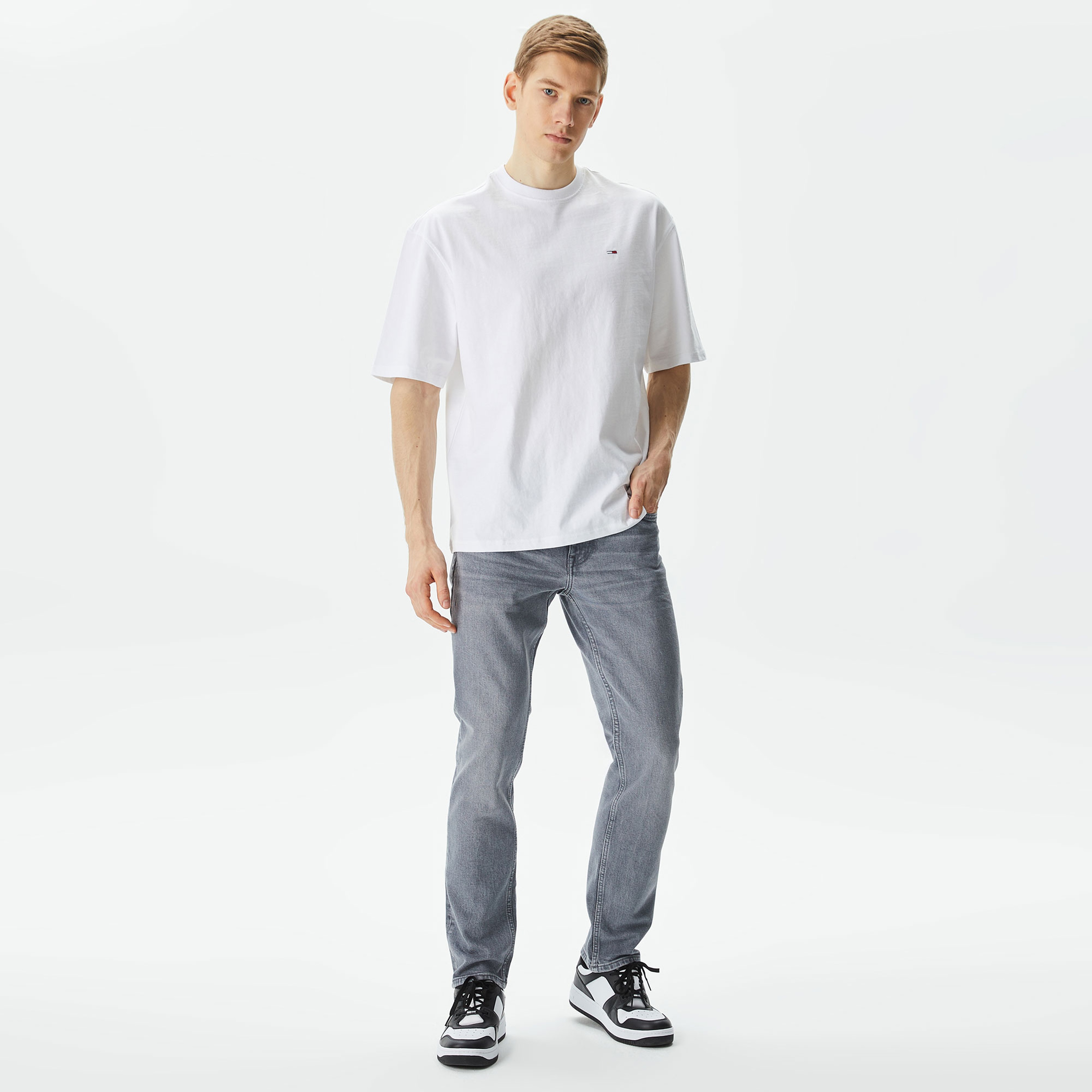 Tommy Hilfiger Erkek Beyaz Tshirt