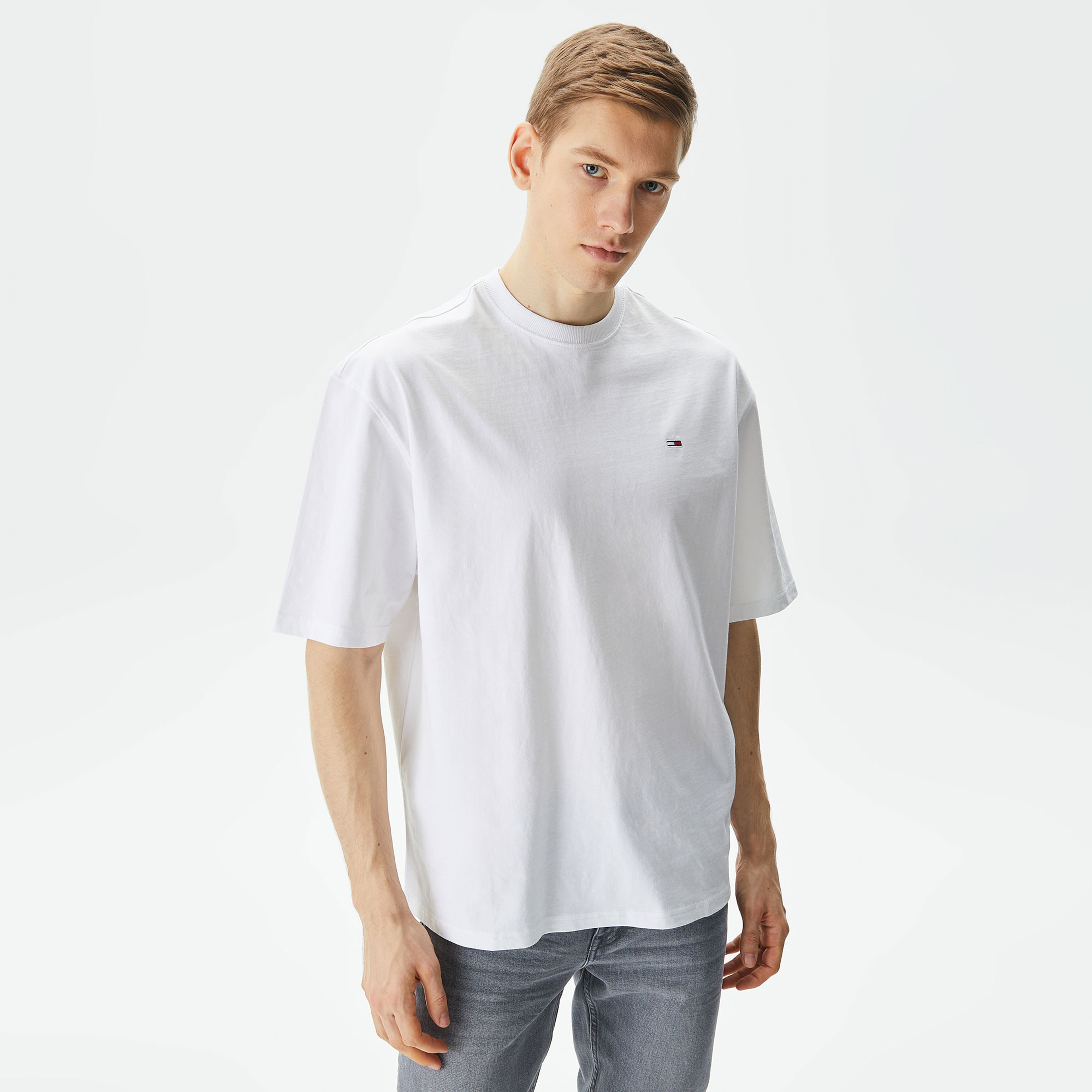 Tommy Hilfiger Erkek Beyaz Tshirt