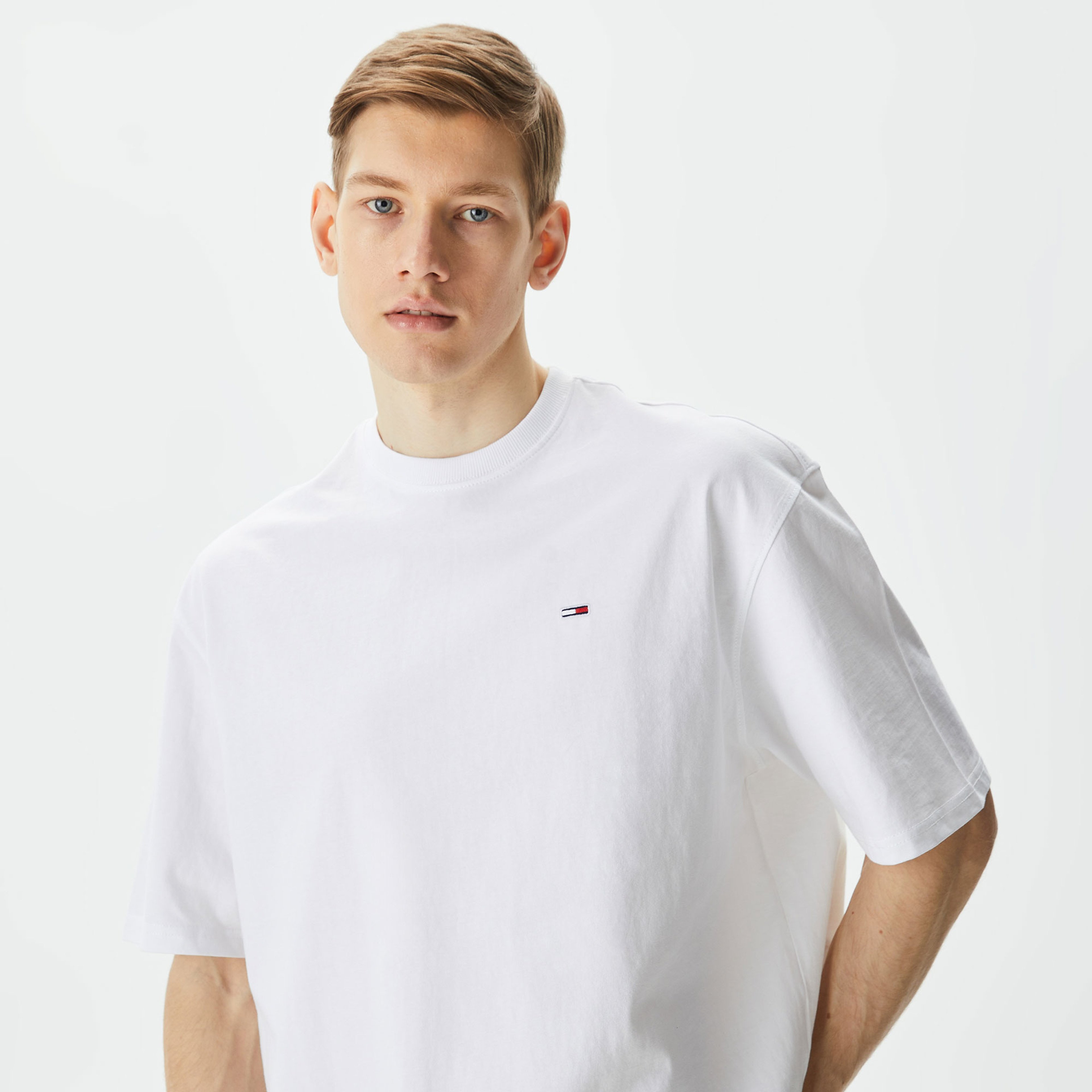 Tommy Hilfiger Erkek Beyaz Tshirt
