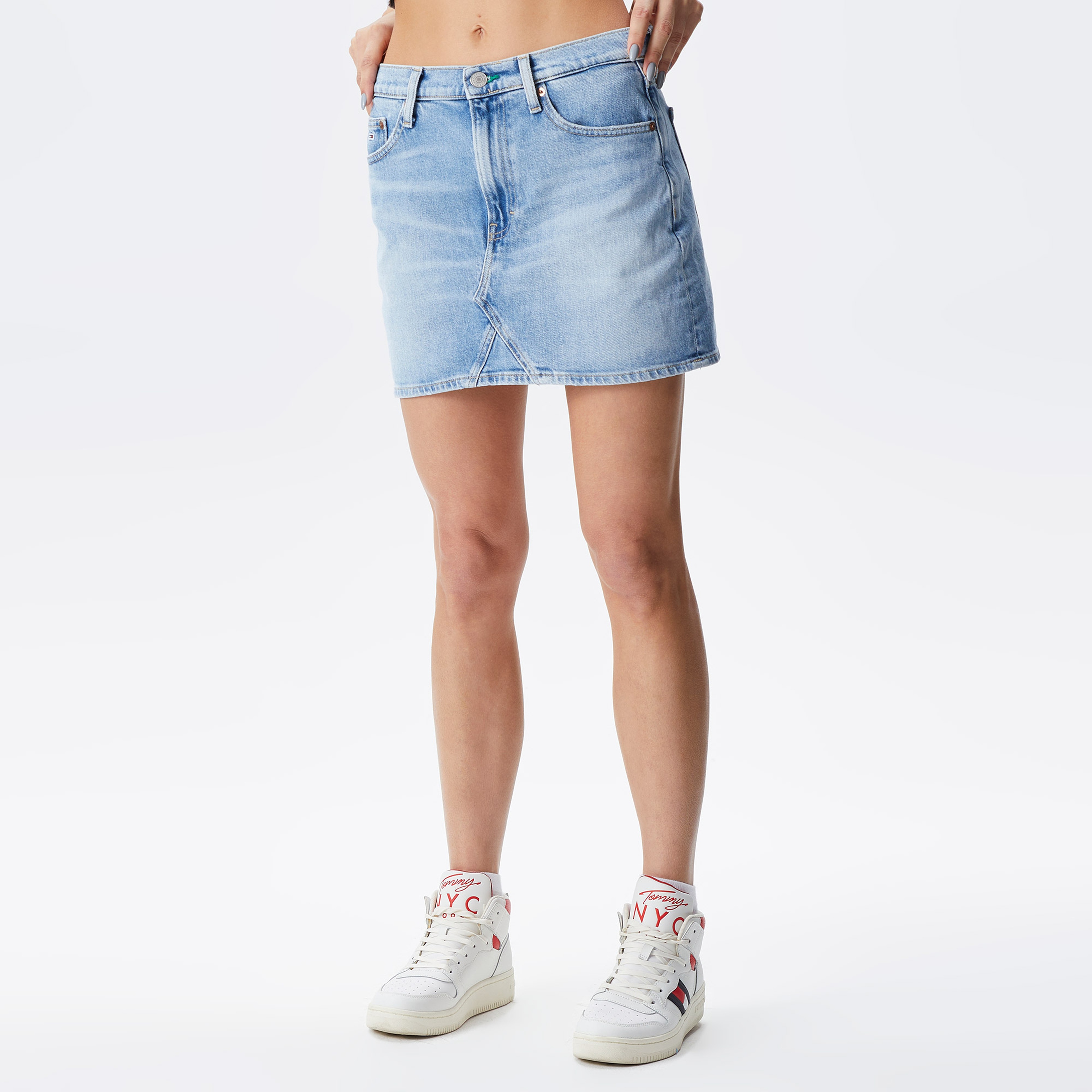 Tommy Hilfiger Kadın Mavi Etek