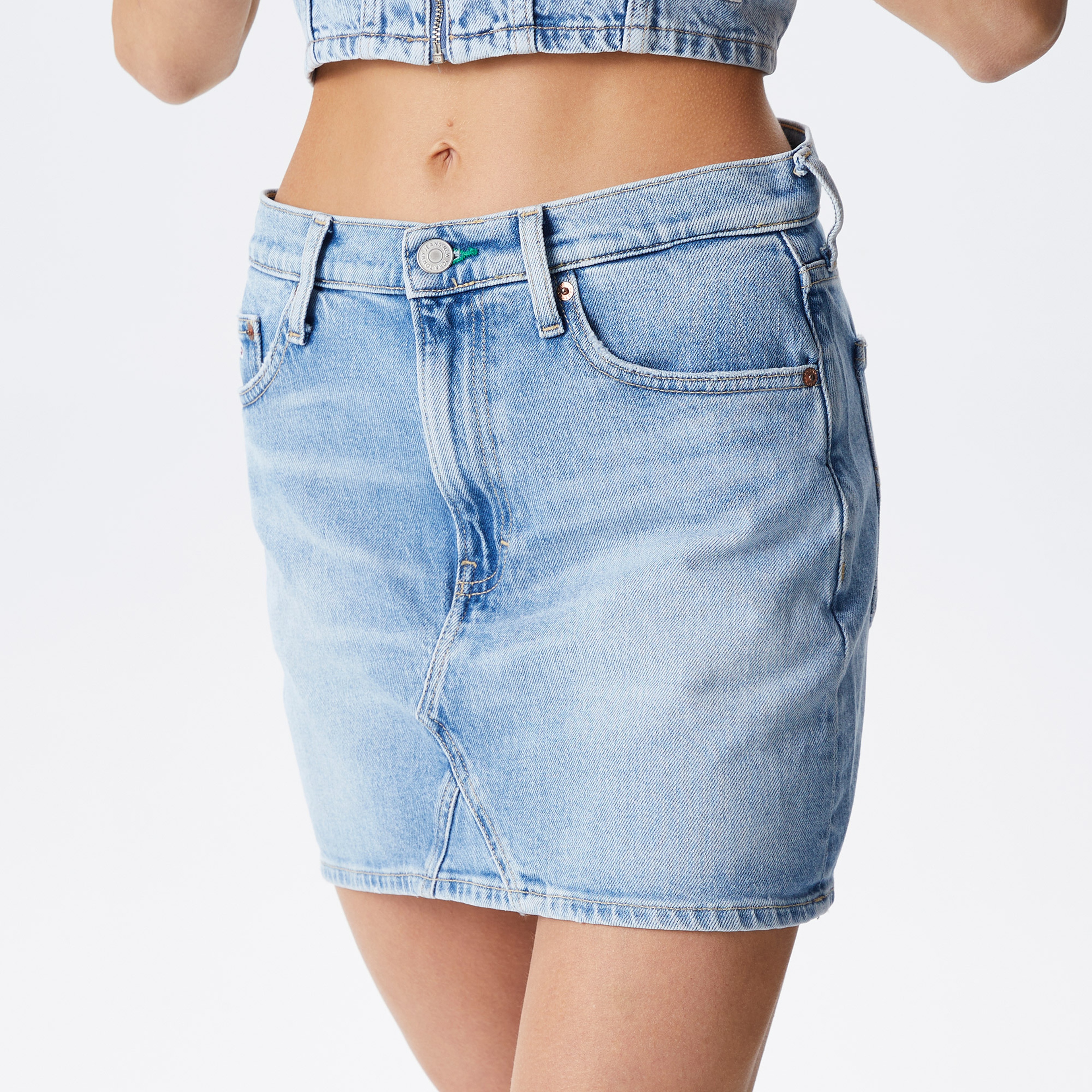 Tommy Hilfiger Kadın Mavi Etek