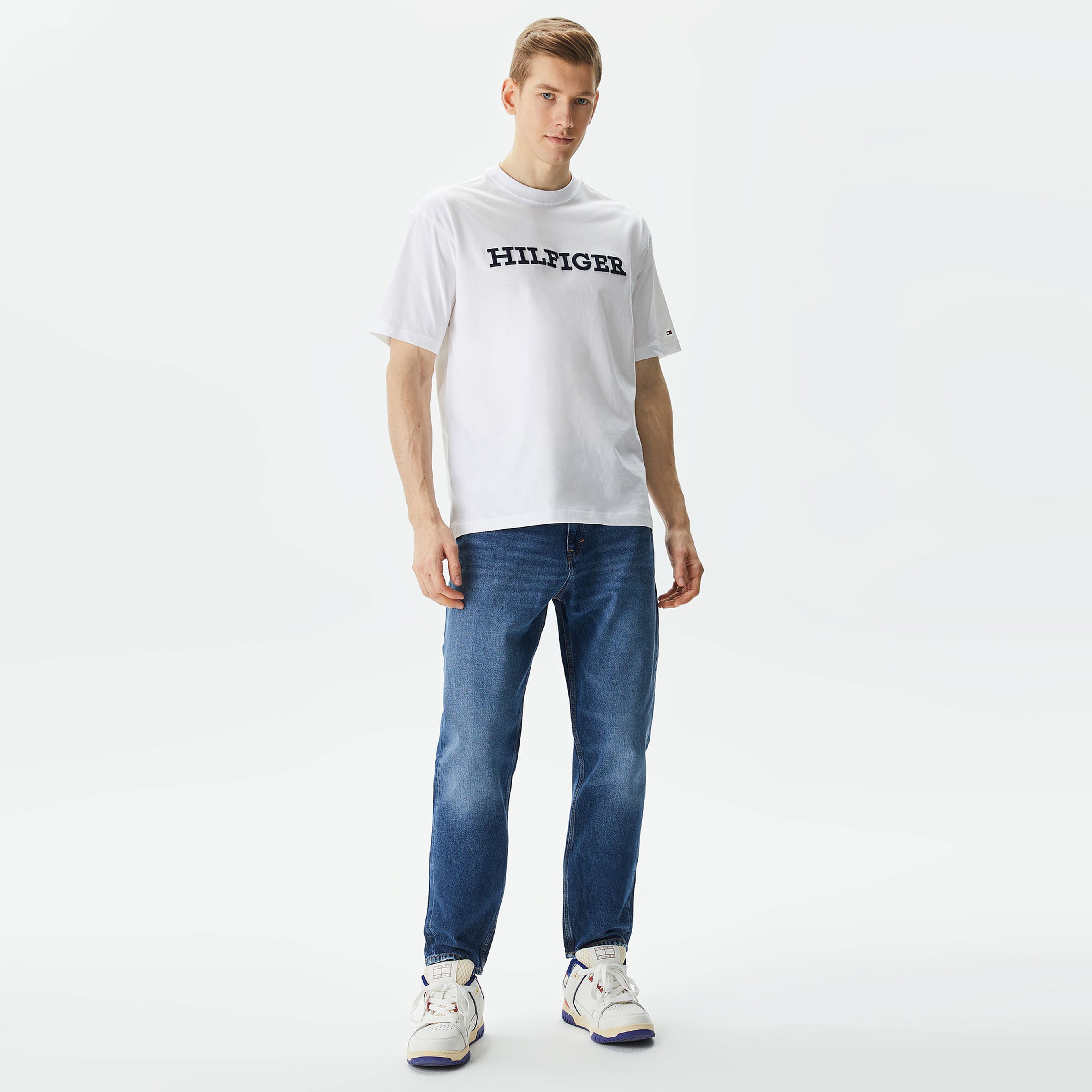 Tommy Hilfiger Erkek Beyaz Tshirt