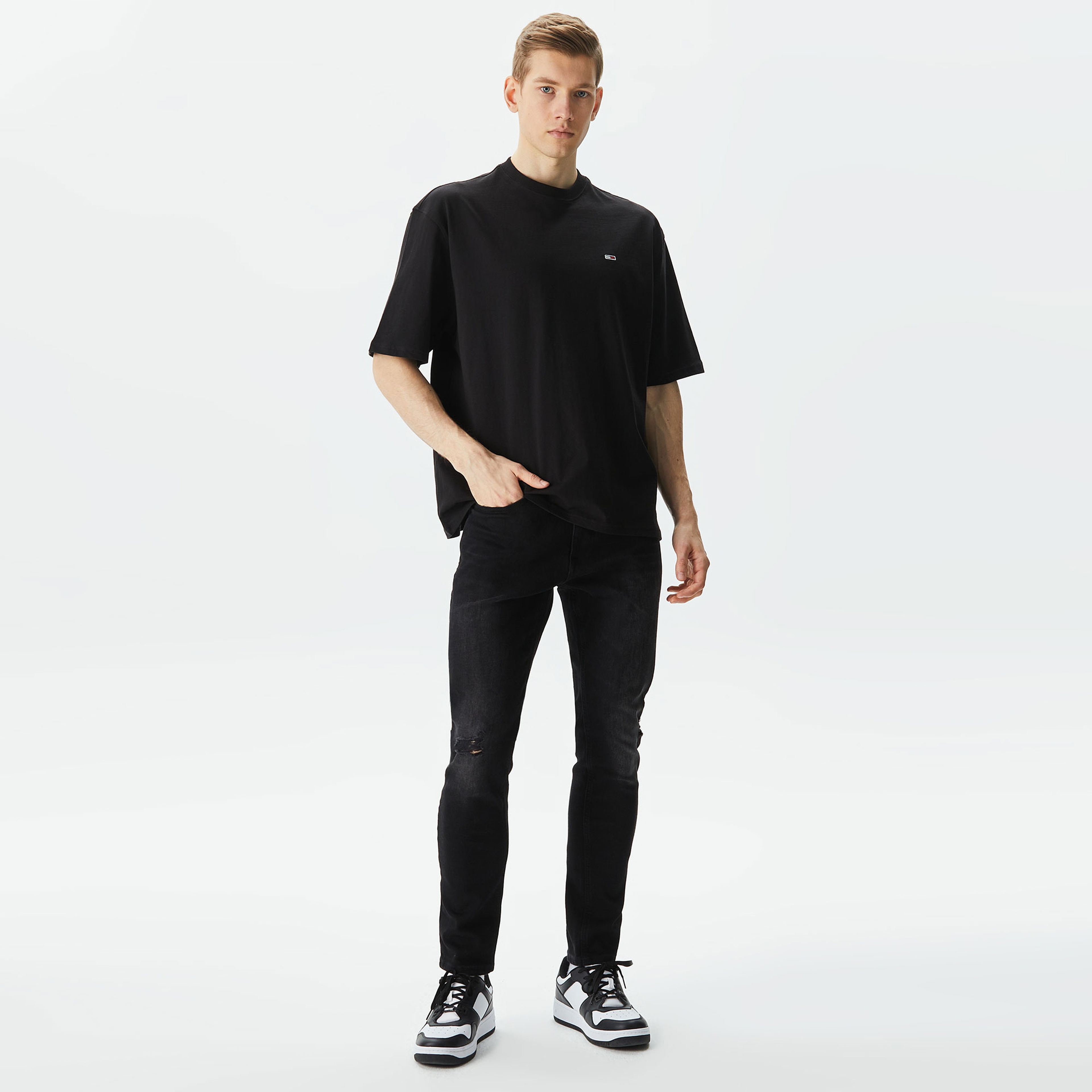 Tommy Hilfiger Erkek Siyah Tshirt