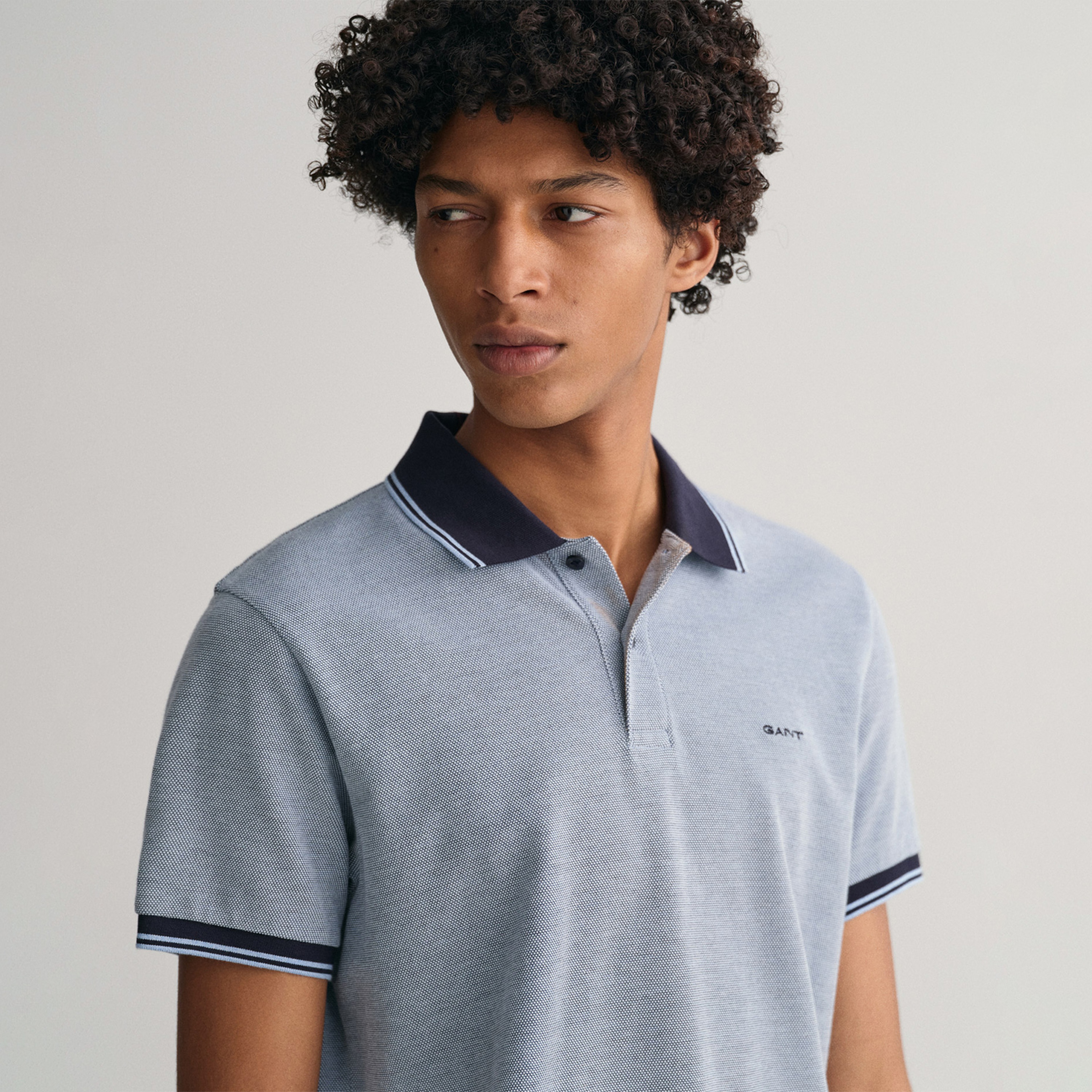GANT Erkek Mavi Regular Fit Polo