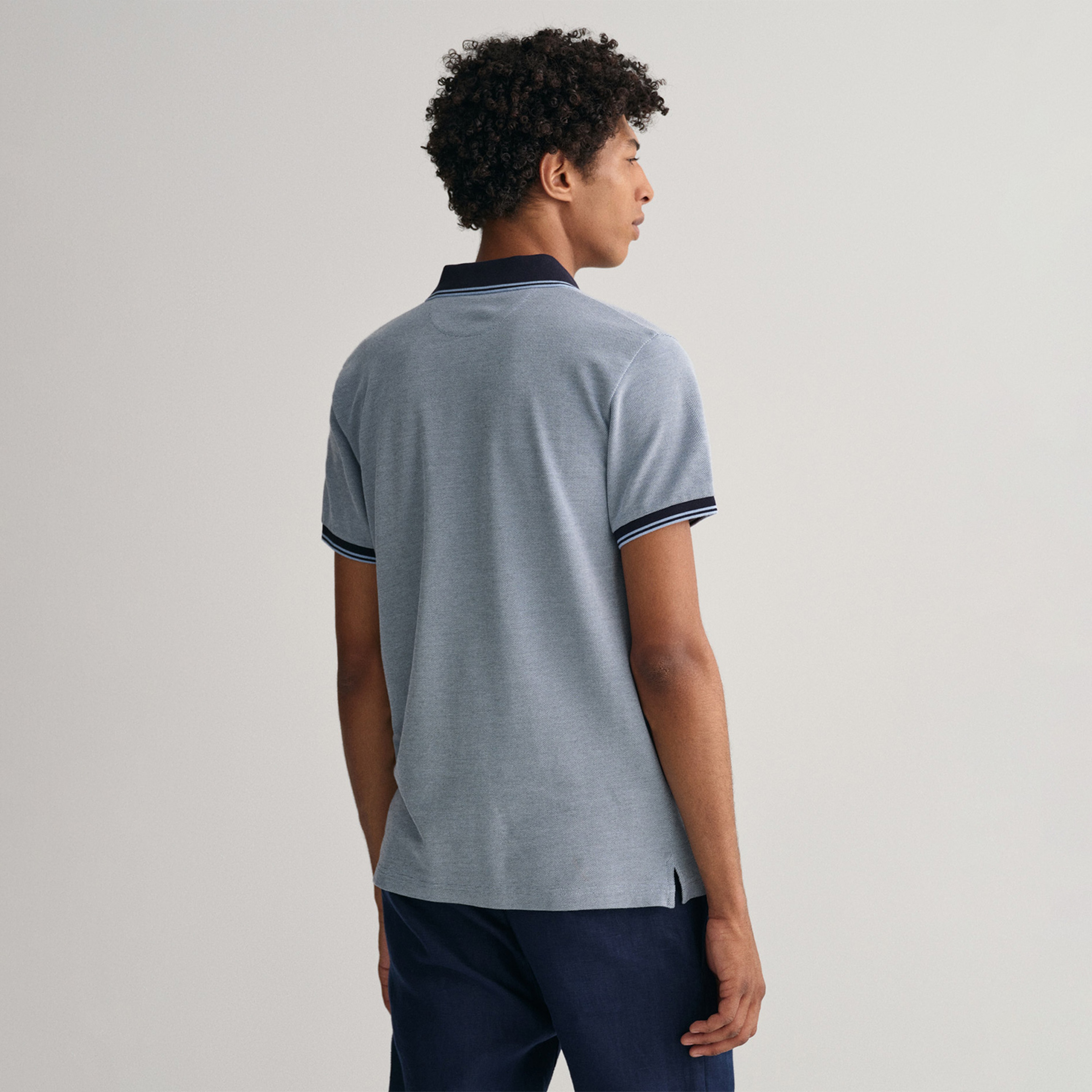GANT Erkek Mavi Regular Fit Polo
