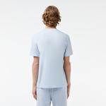 Erkek Regular Fit Bisiklet Yaka Baskılı Açık Mavi T-Shirt