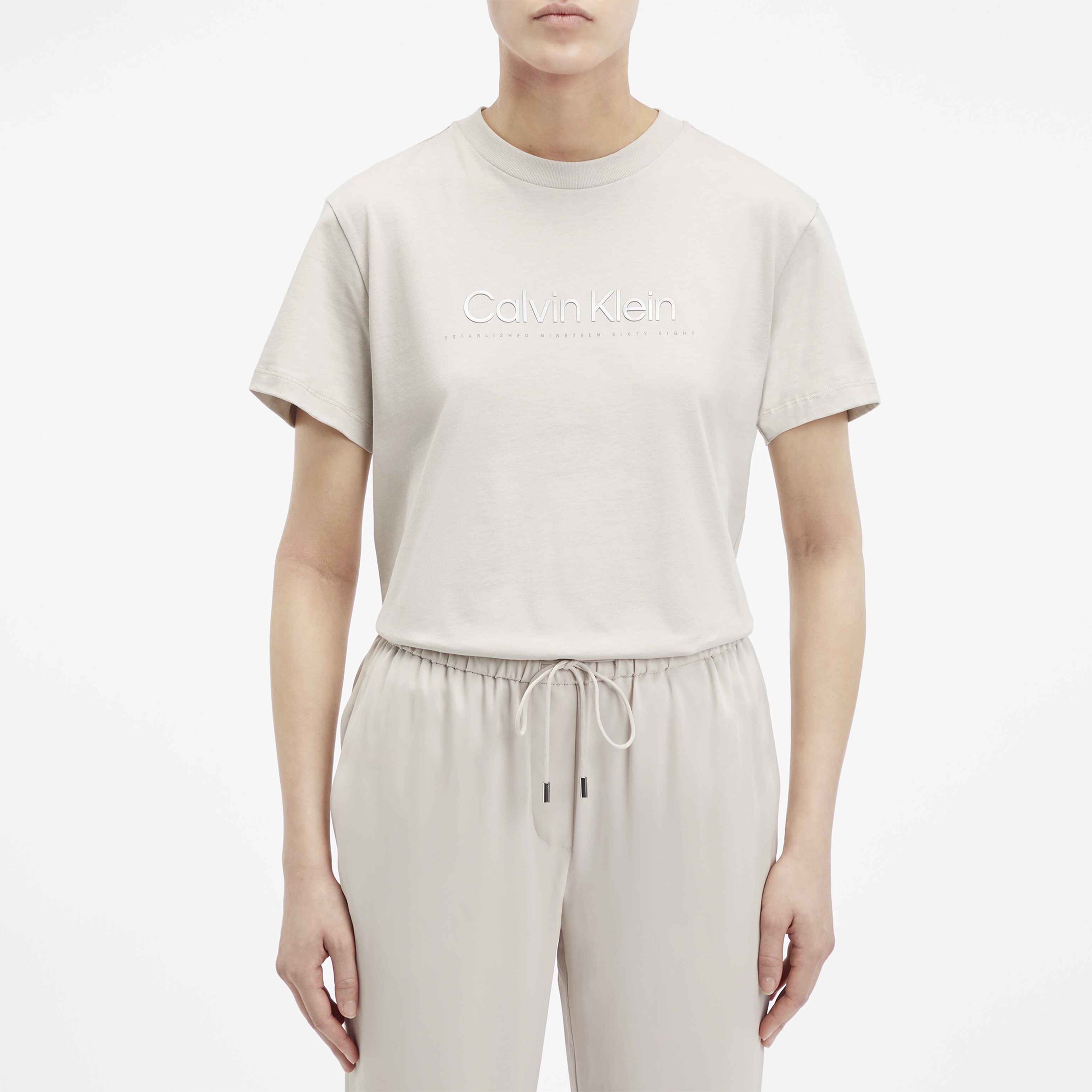 Calvin Klein Kadın Gri Tshirt