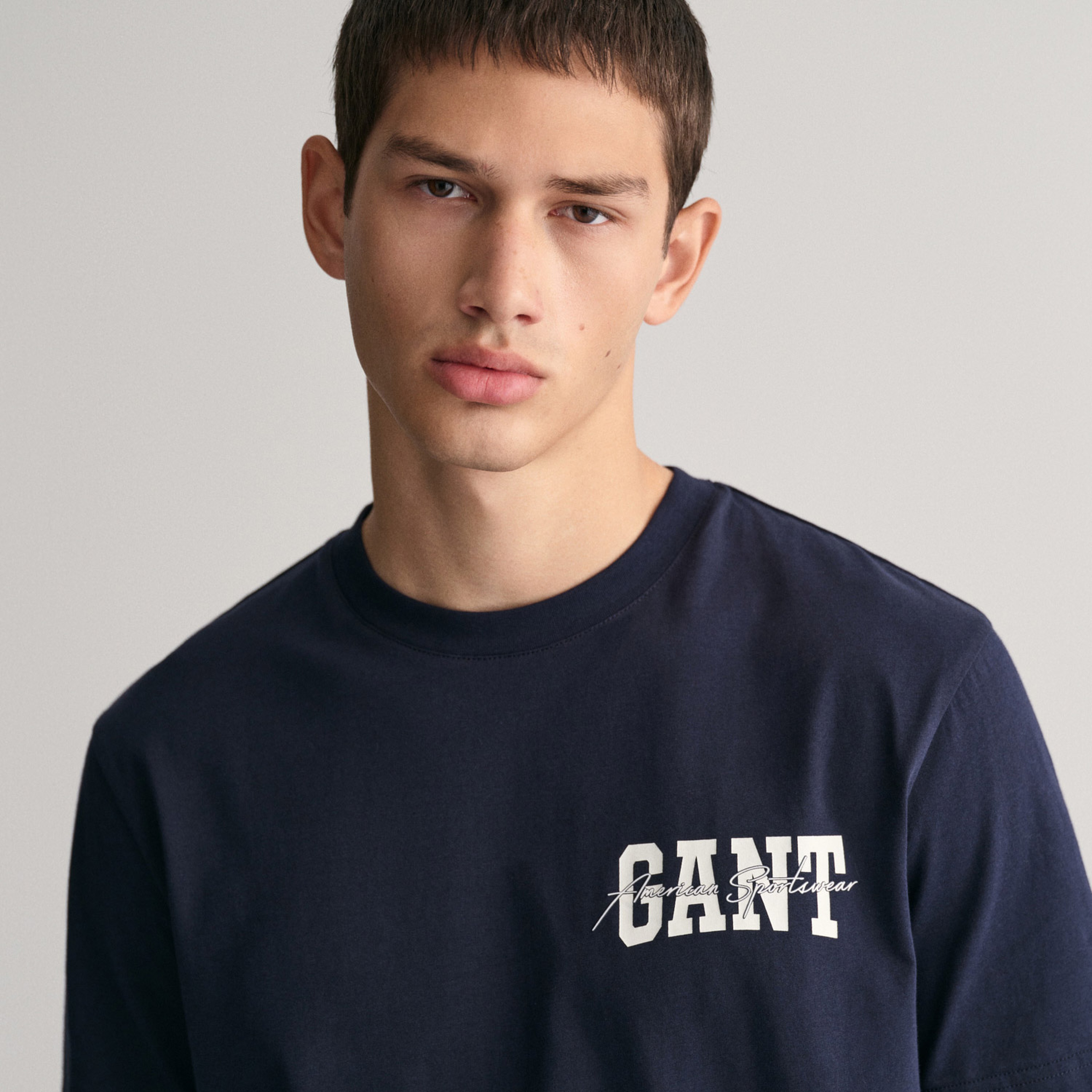 GANT Erkek Lacivert Regular Fit T-Shirt