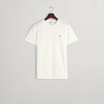 GANT Erkek Beyaz Slim Fit Bisiklet Yaka T-Shirt