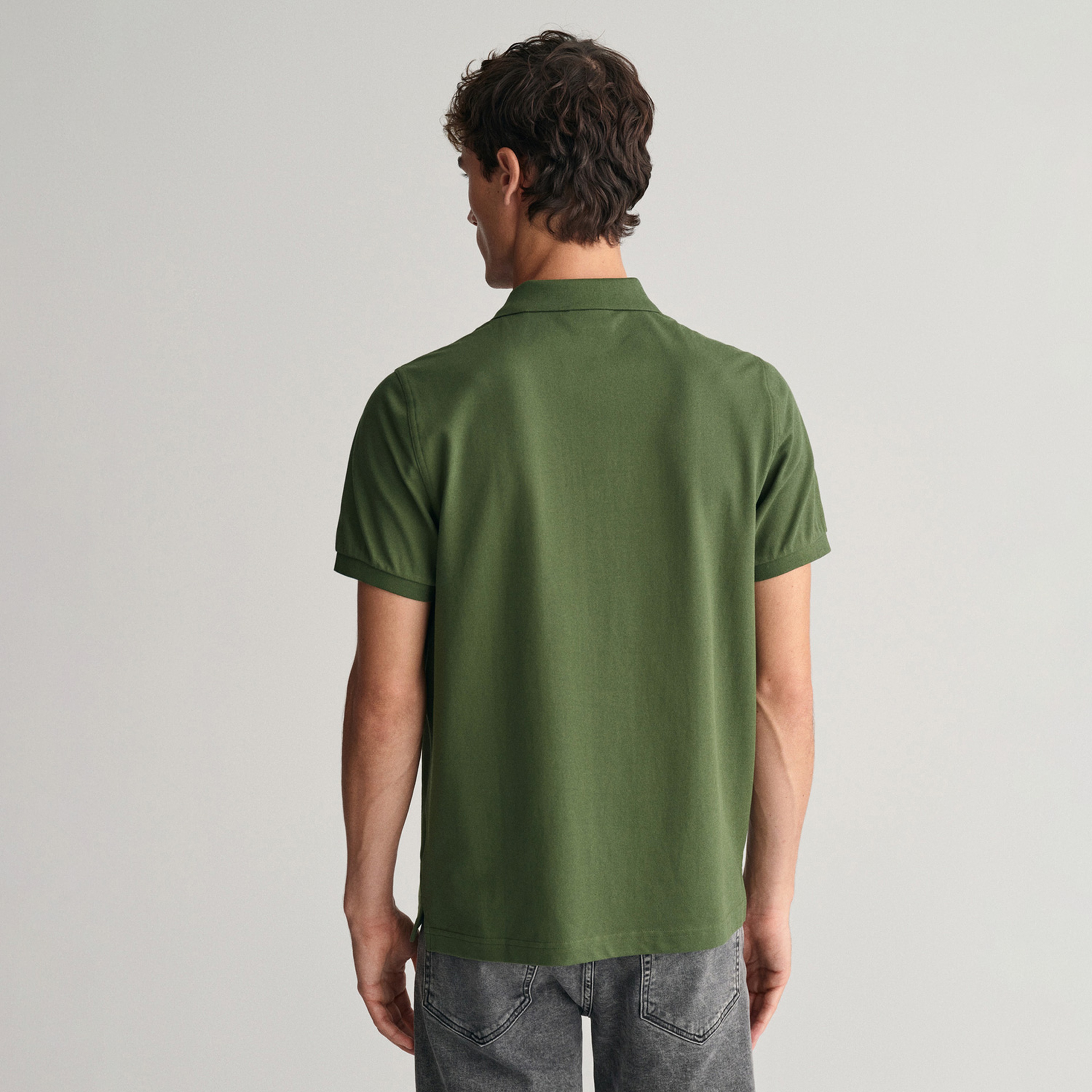 GANT Erkek Yeşil Regular Fit Polo