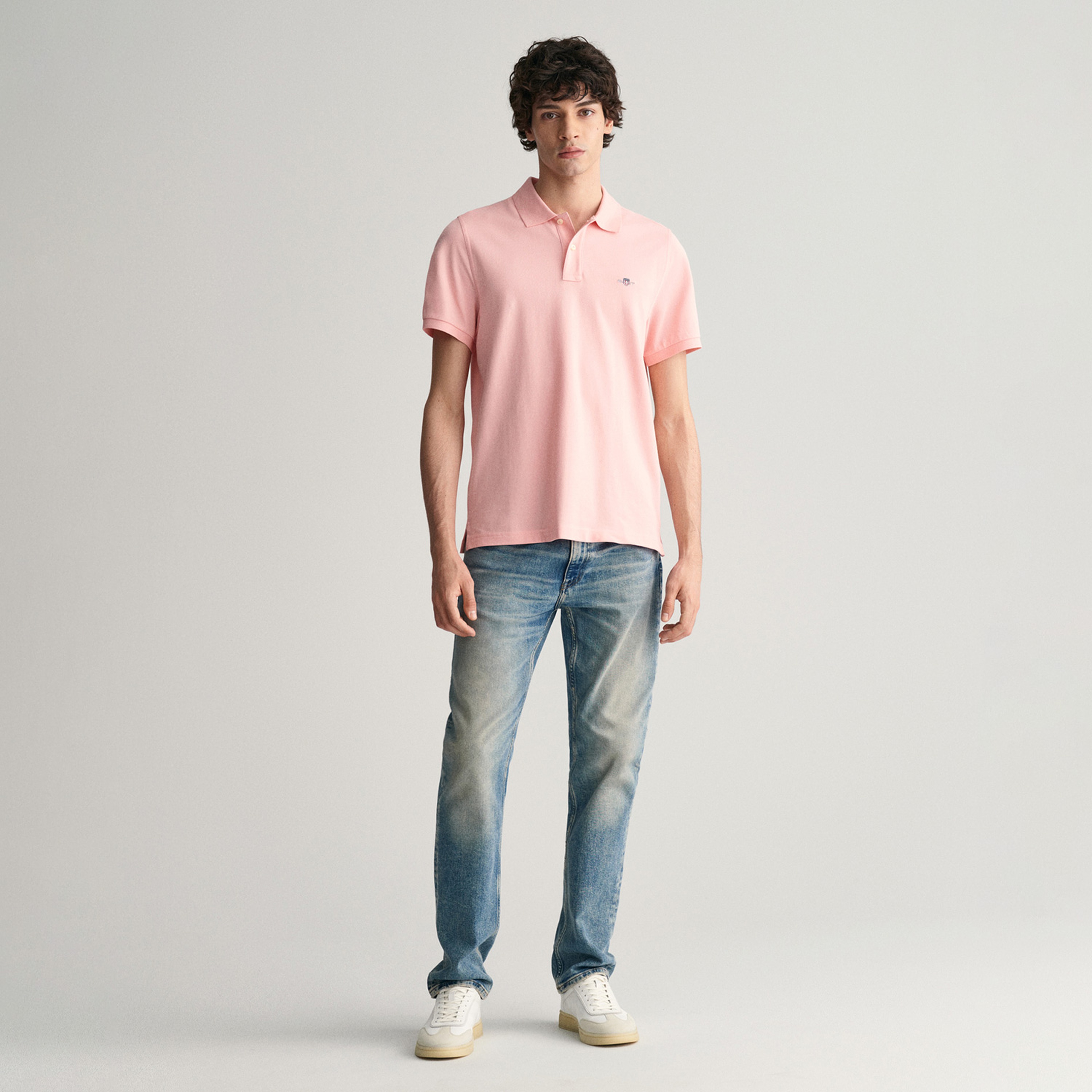 GANT Erkek Pembe Regular Fit Logolu Polo