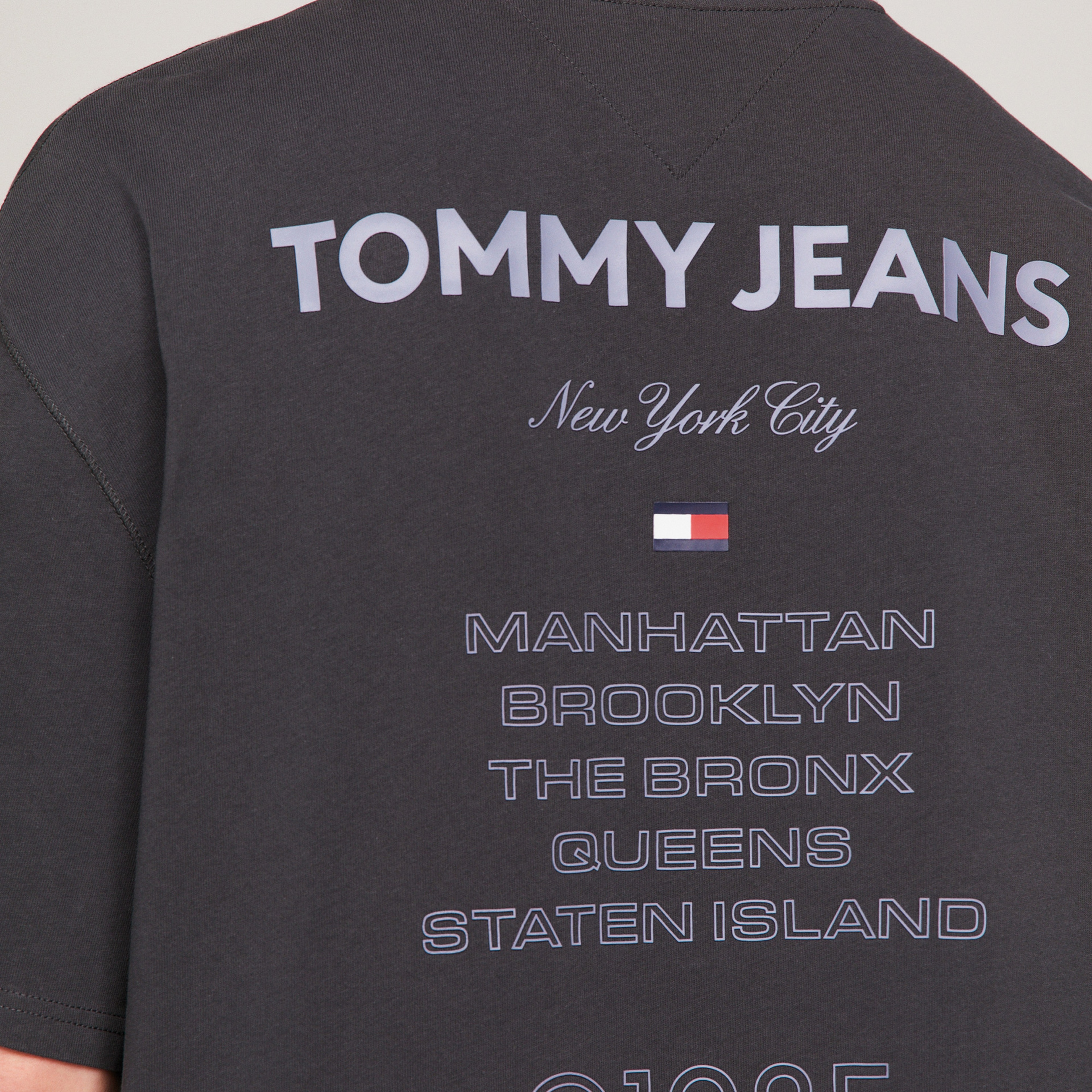 Tommy Hilfiger Erkek Gri Tshirt