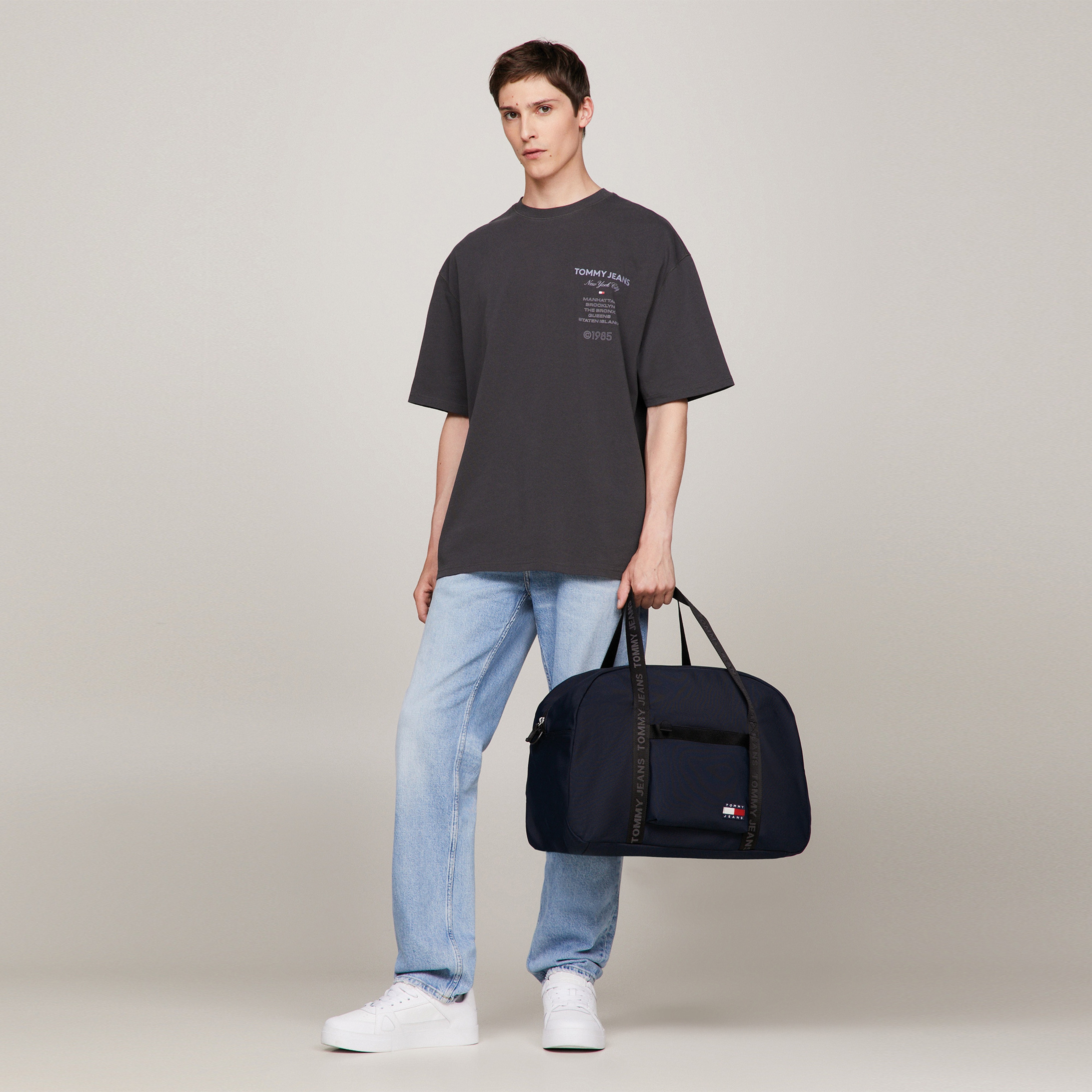 Tommy Hilfiger Erkek Gri Tshirt