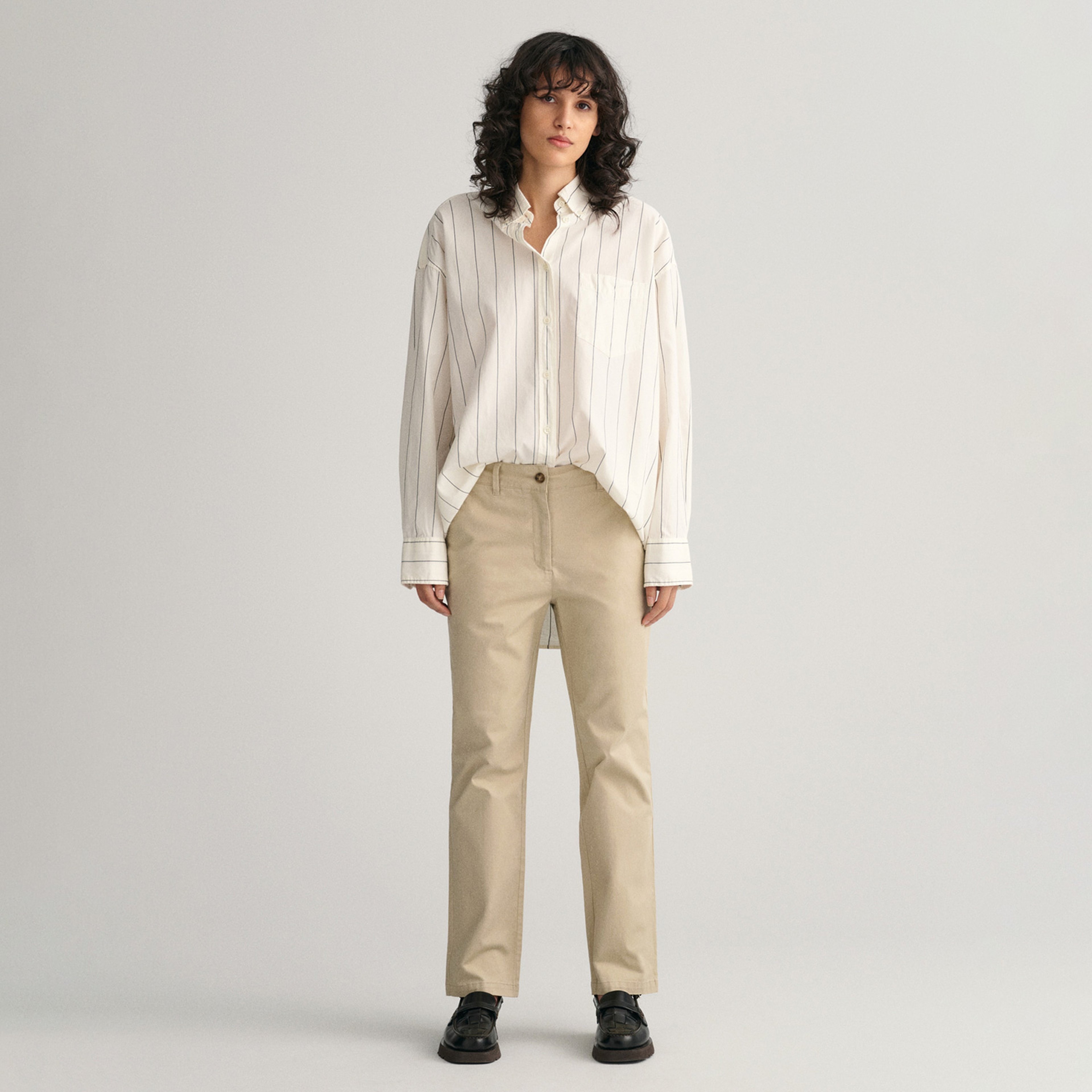 GANT Kadın Bej Slim Fit Pantolon