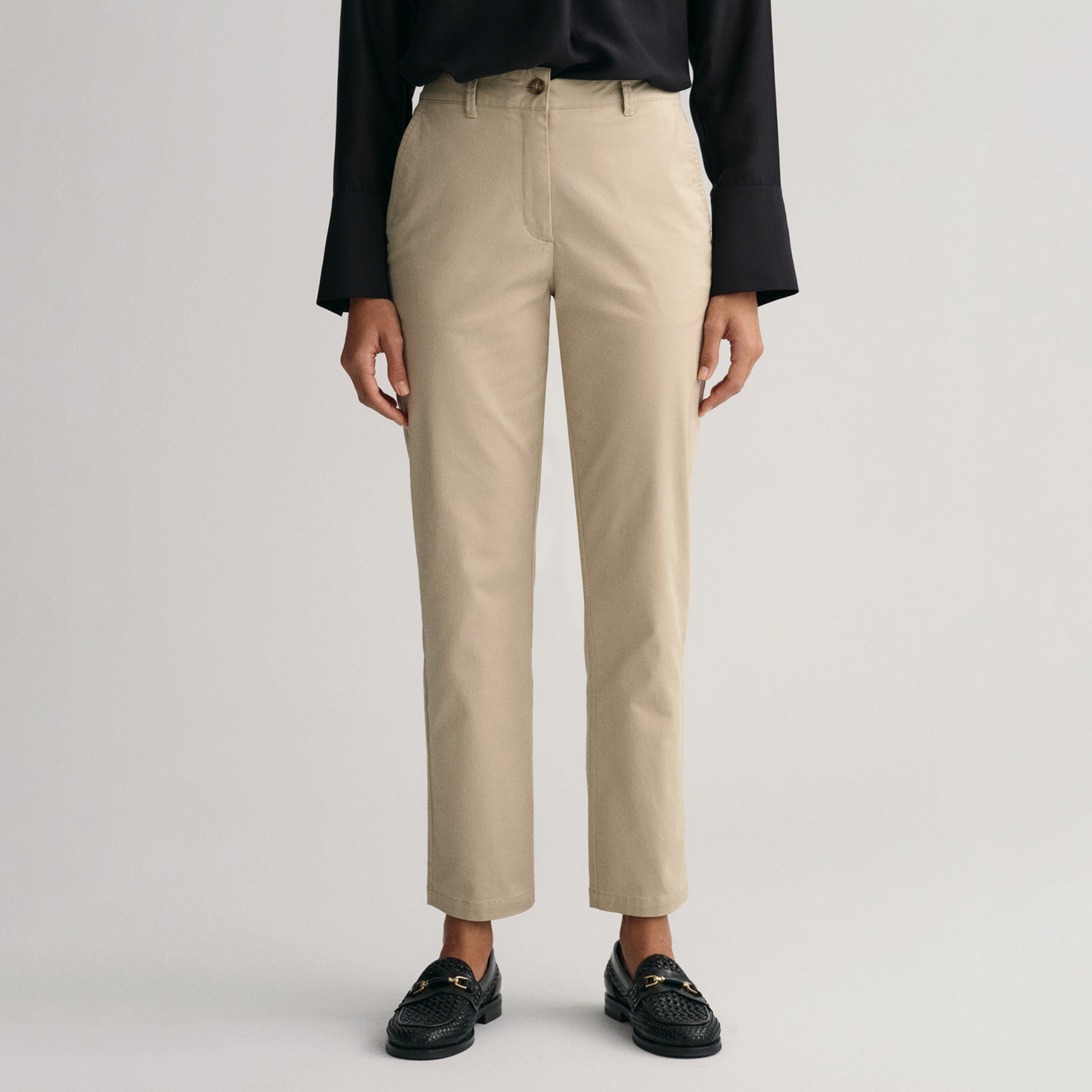 GANT Kadın Bej Slim Fit Pantolon