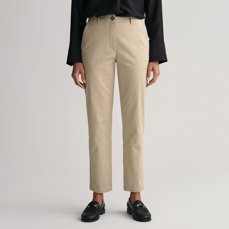 GANT Kadın Bej Slim Fit Pantolon