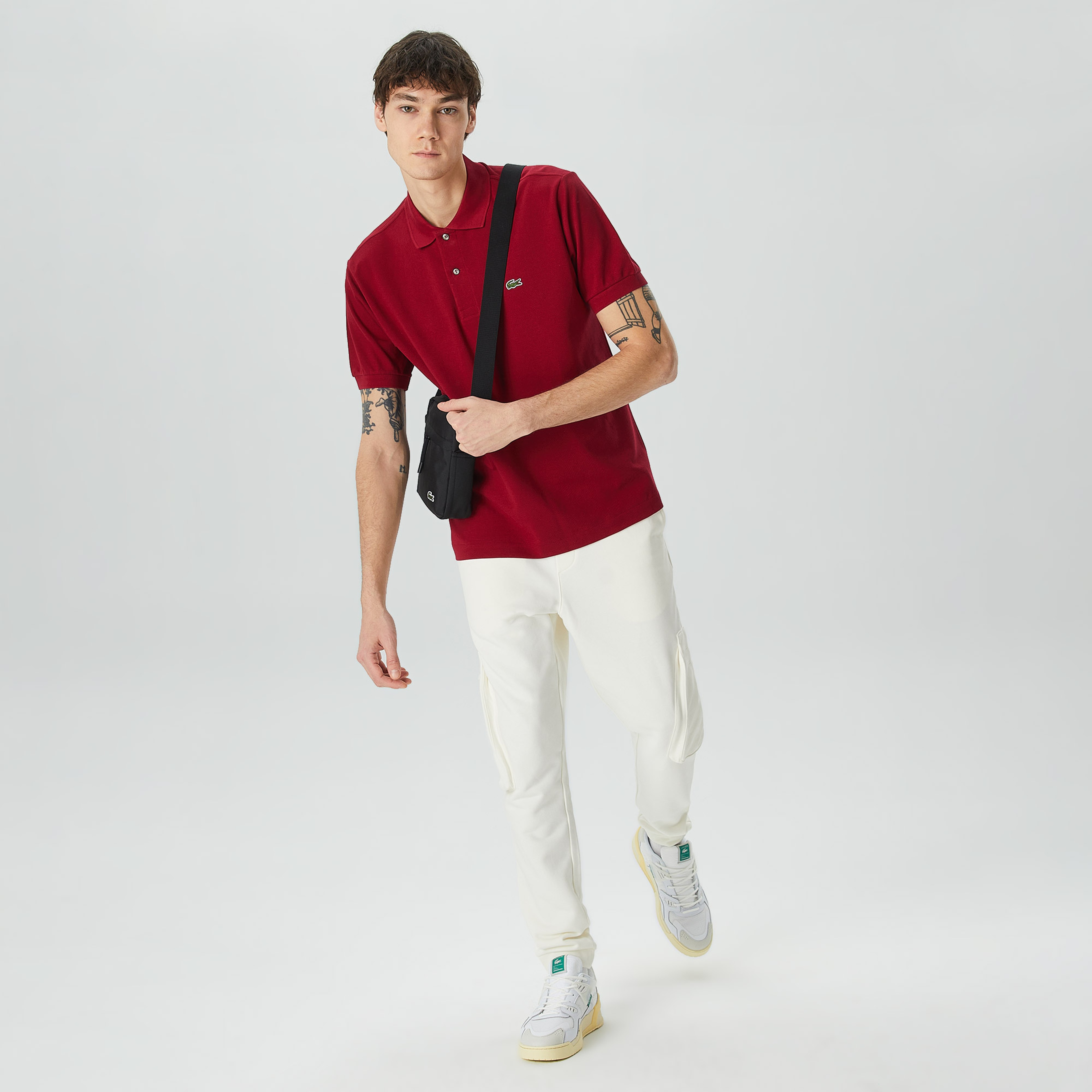L.12.12 Erkek Classic Fit Bordo Polo