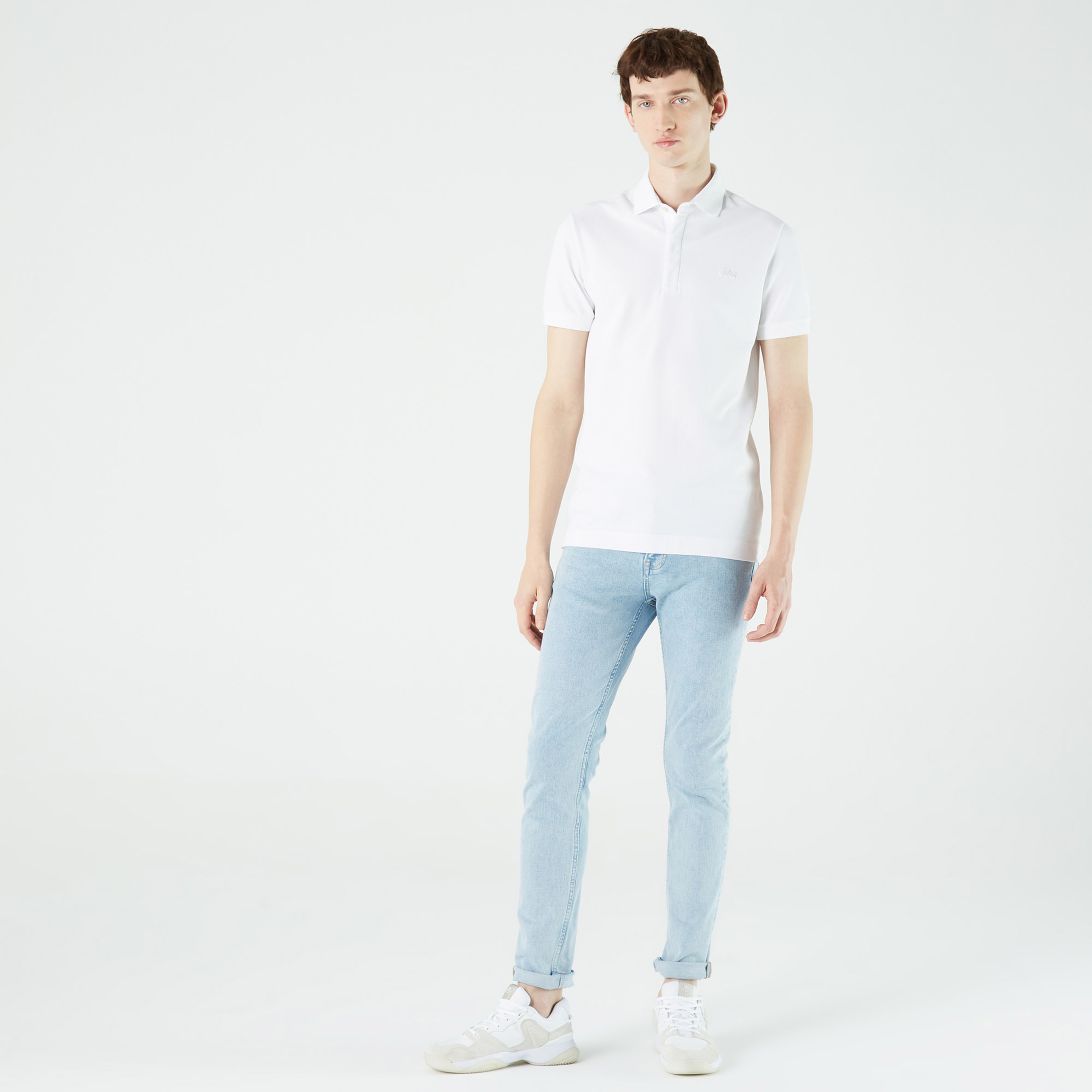 Erkek Regular Fit Beyaz Paris Polo