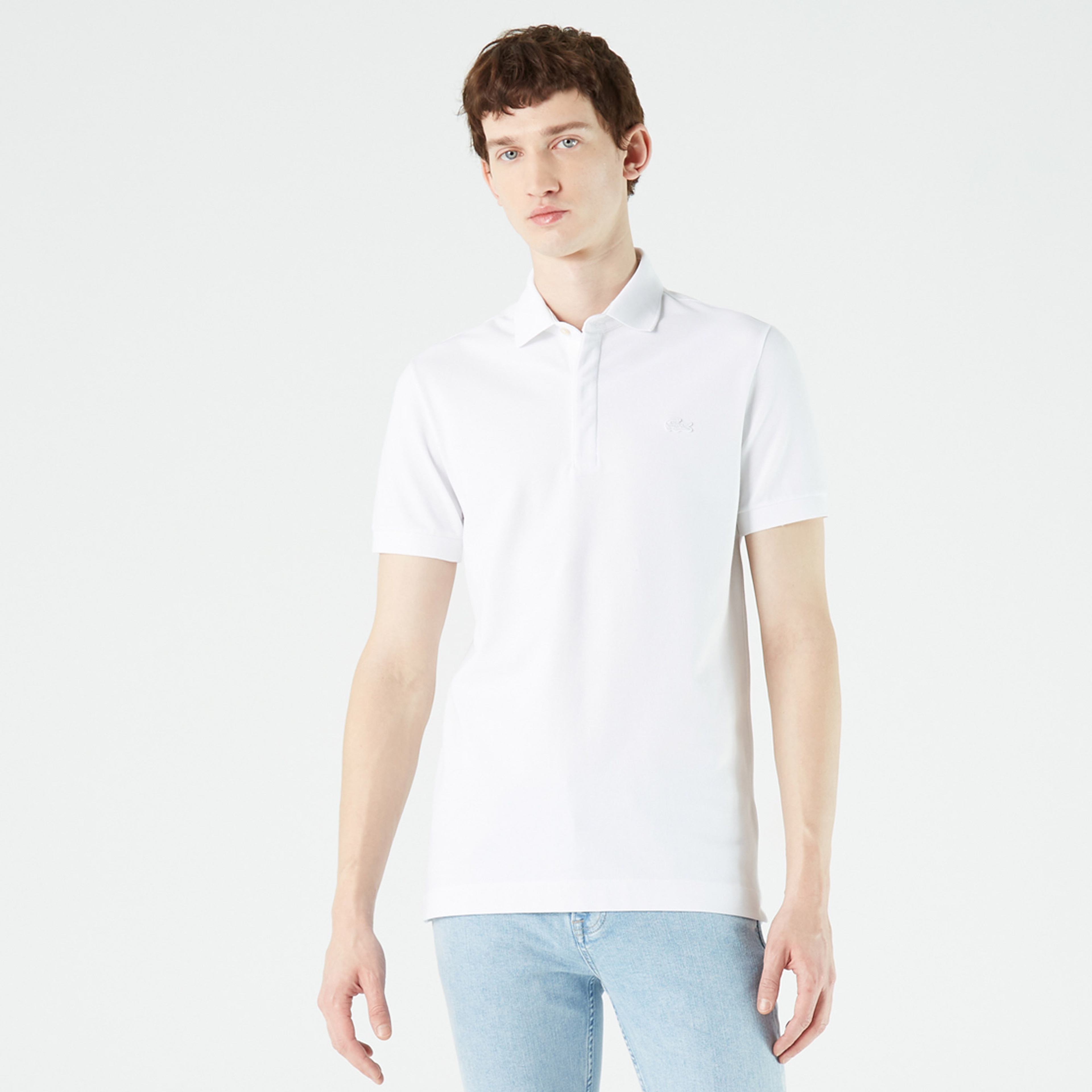 Erkek Regular Fit Beyaz Paris Polo